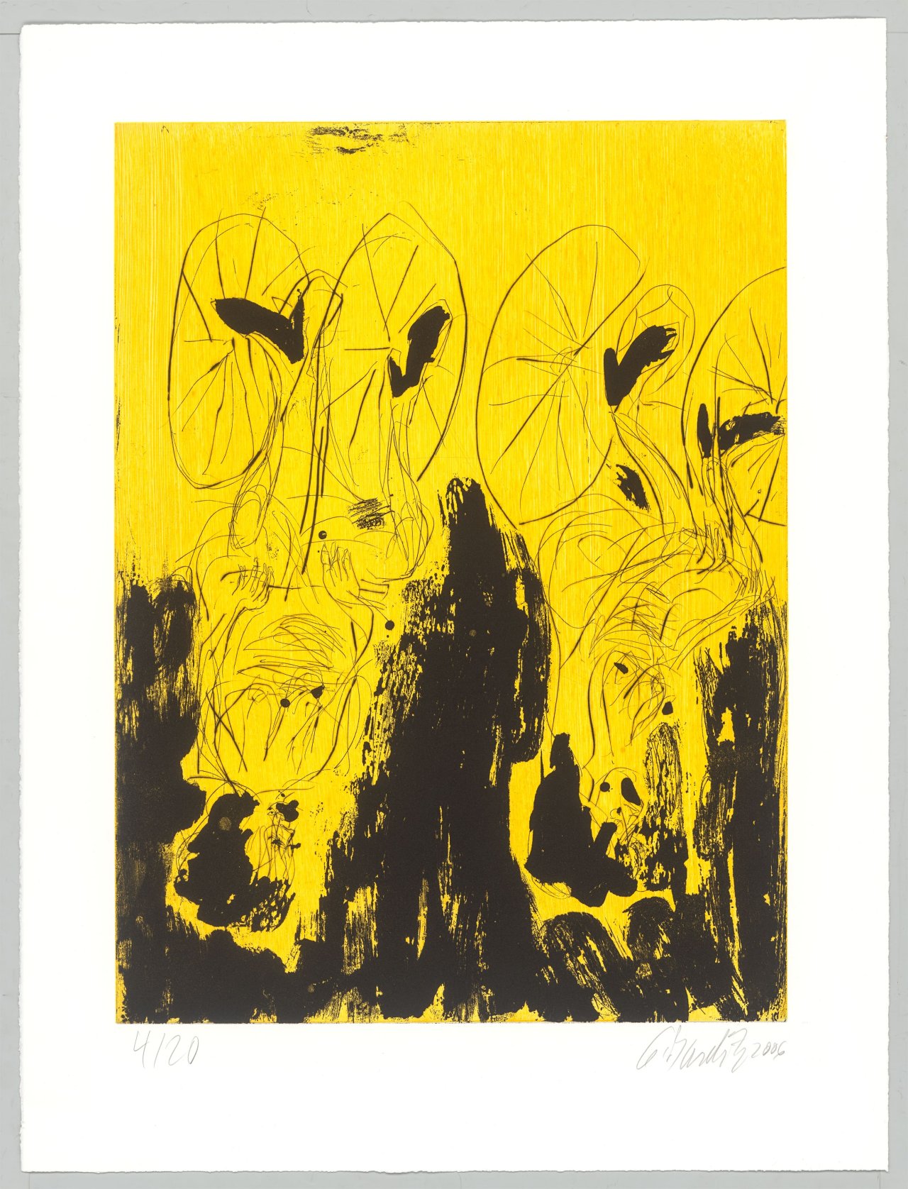 Auf diesem Bild ist das folgende Kunstwerk zu sehen: Georg Baselitz. „Die Mädchen von Olmo“. 2006/07.