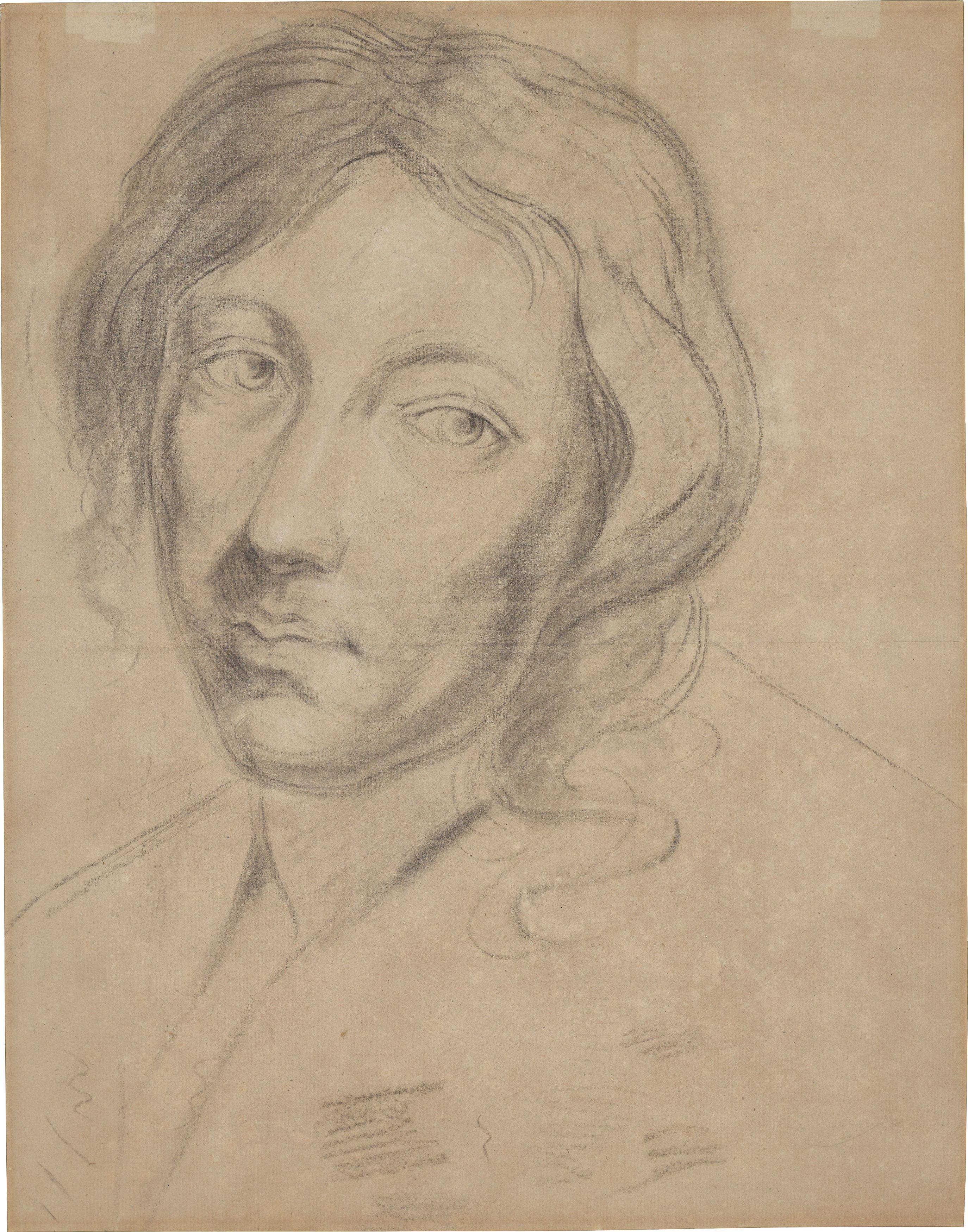 This picture shows the following artwork: Philipp Otto Runge. ”Apostel Simon. Nach van Dyck”. Circa 1798.