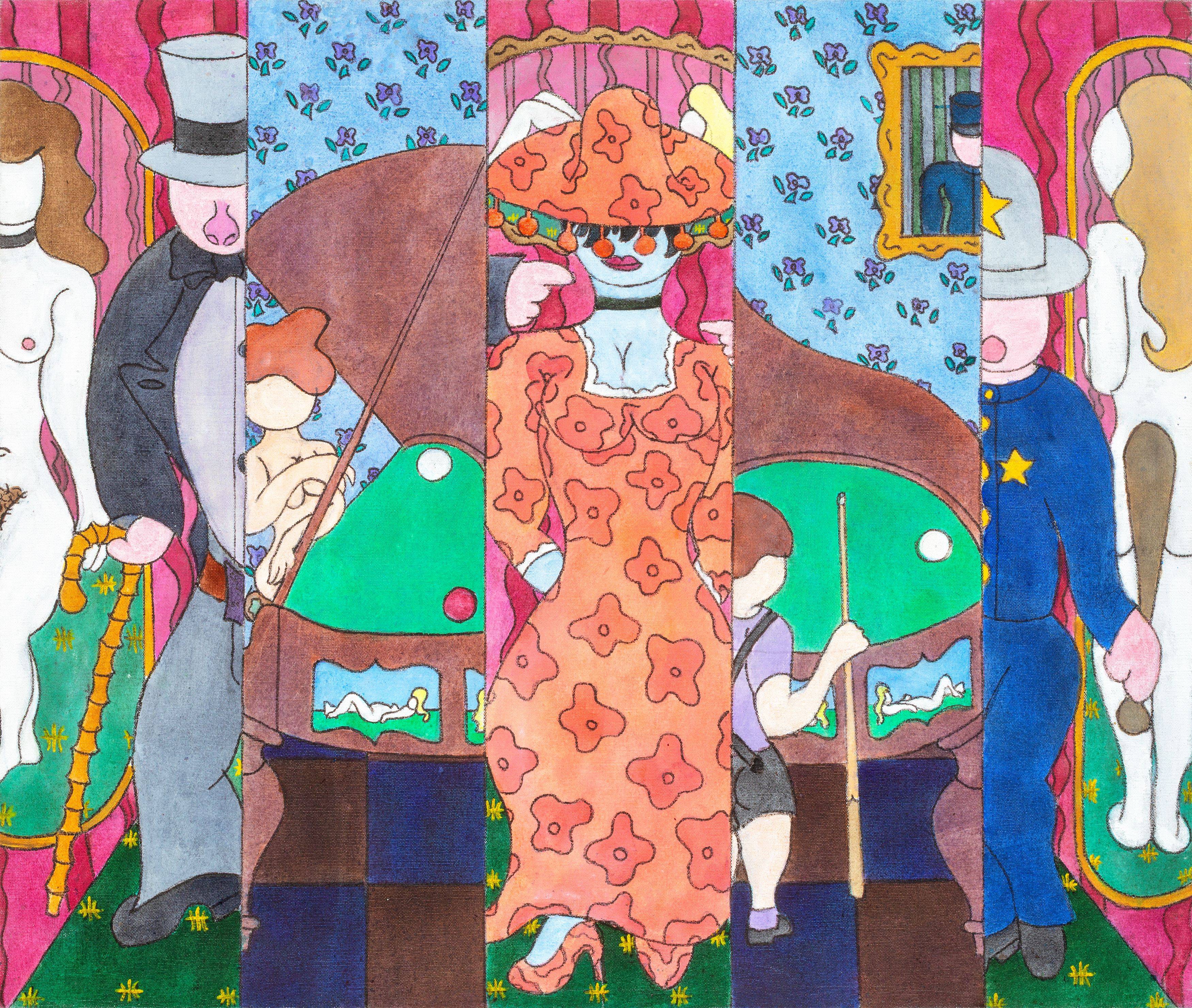 This picture shows the following artwork: William N. Copley. ”The Kids No Trooper”. 1989.