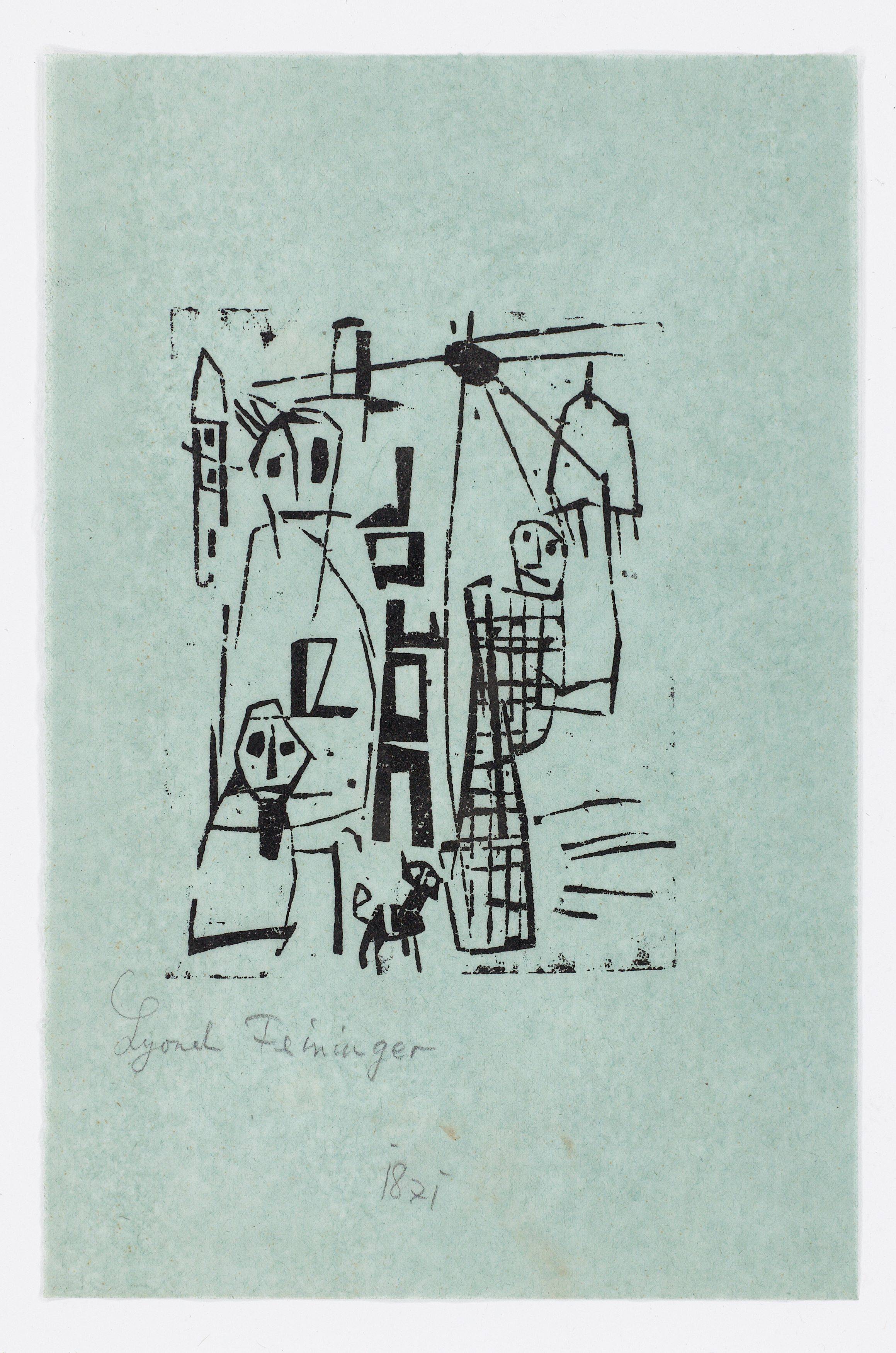 Auf diesem Bild ist das folgende Kunstwerk zu sehen: Lyonel Feininger. „Spaziergang“. 1918.