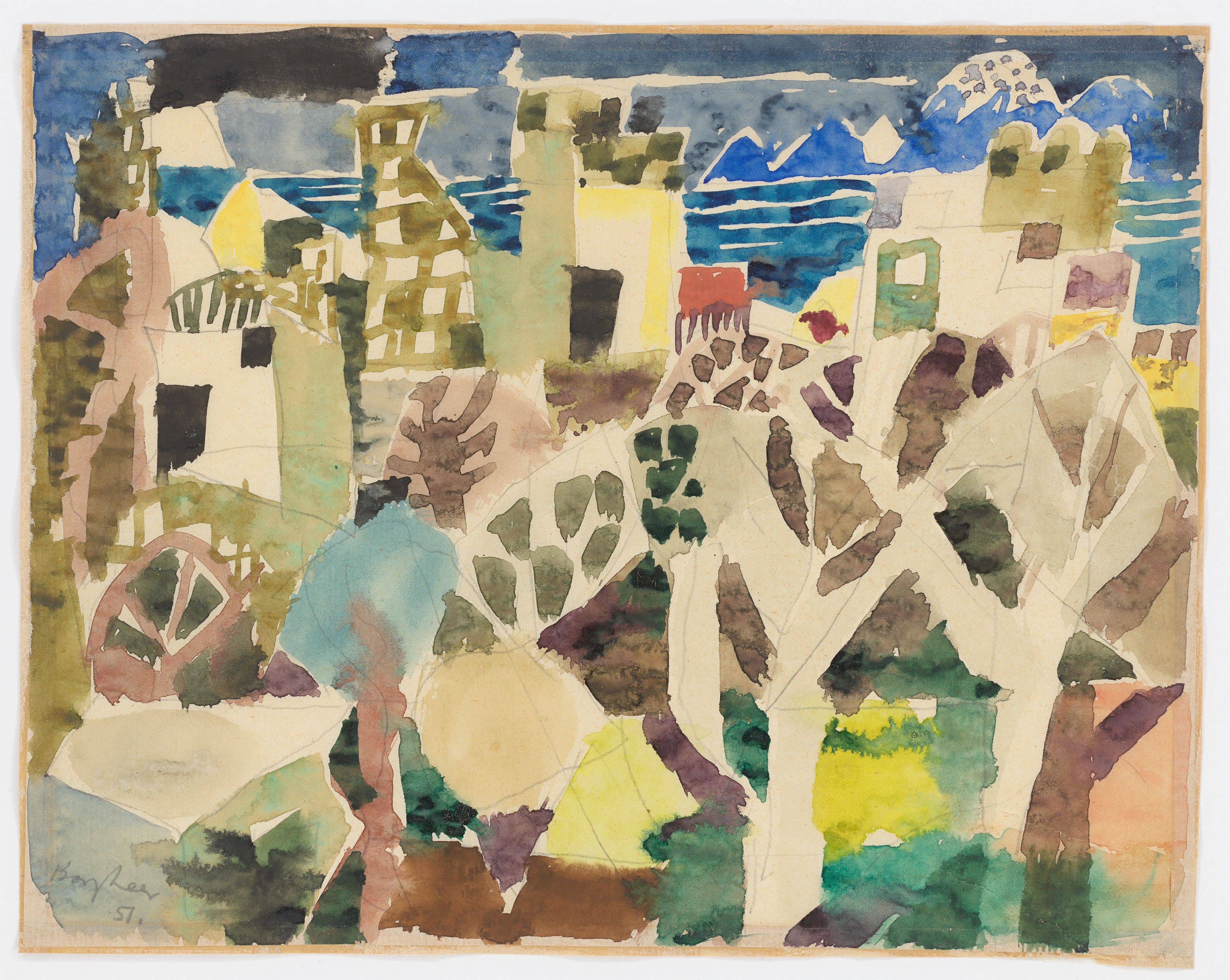 Auf diesem Bild ist das folgende Kunstwerk zu sehen: Eduard Bargheer. Sant Angelo d'Ischia. 1957.