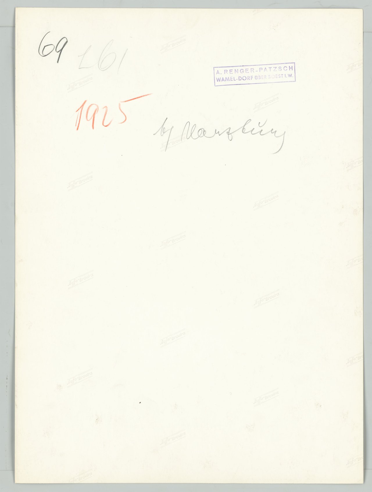 This picture shows the following artwork: Albert Renger-Patzsch. ”B[ei]/ Harzburg”. 1925.