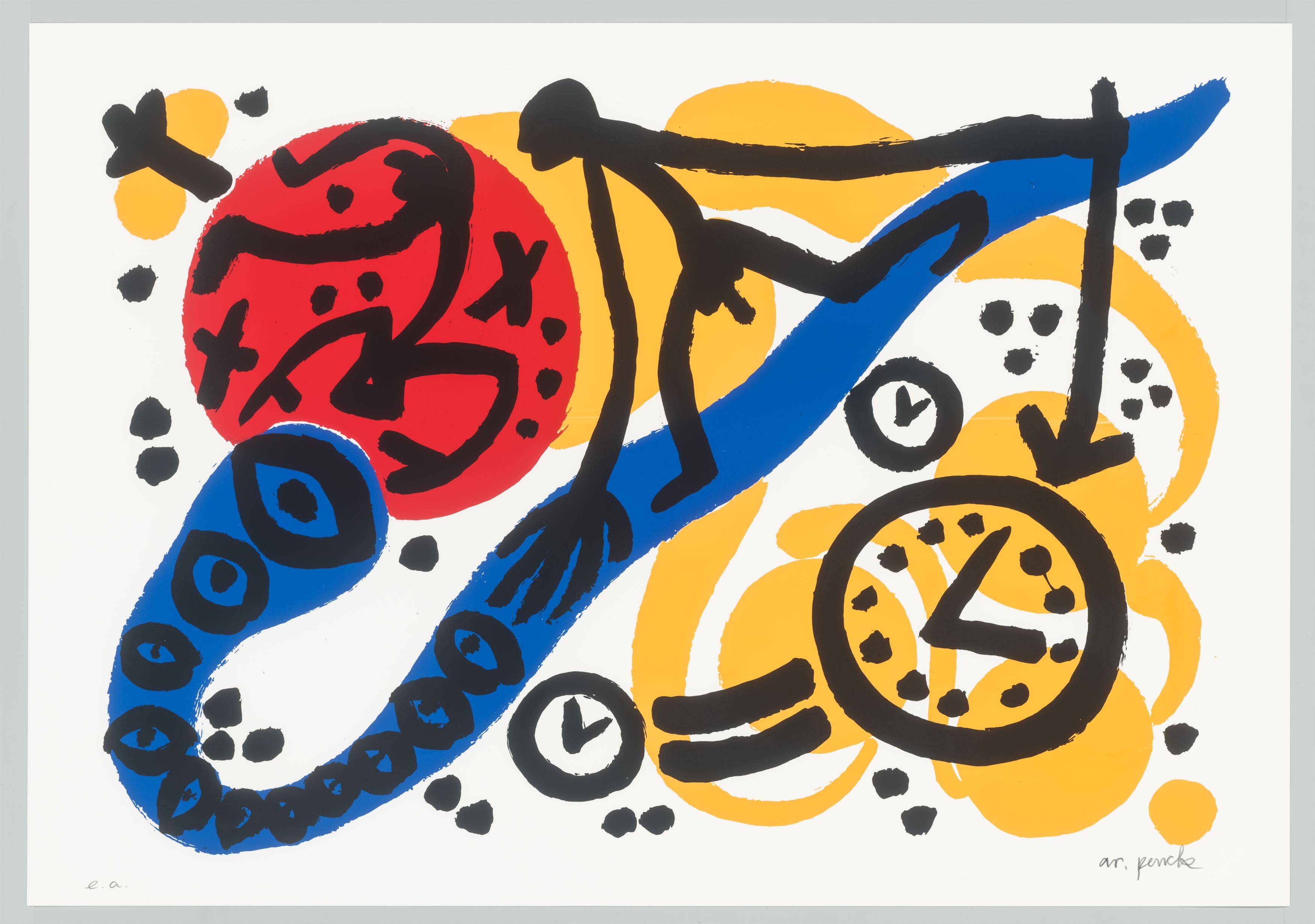 Auf diesem Bild ist das folgende Kunstwerk zu sehen: A.R. Penck. „Perry Rhodan 2“. 1996.