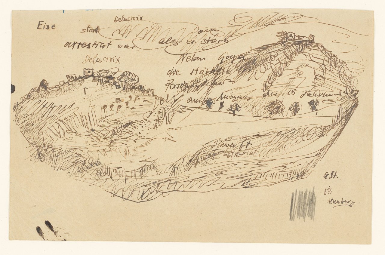 Auf diesem Bild ist das folgende Kunstwerk zu sehen: Gerhard Altenbourg. „Schweift“. 1953.