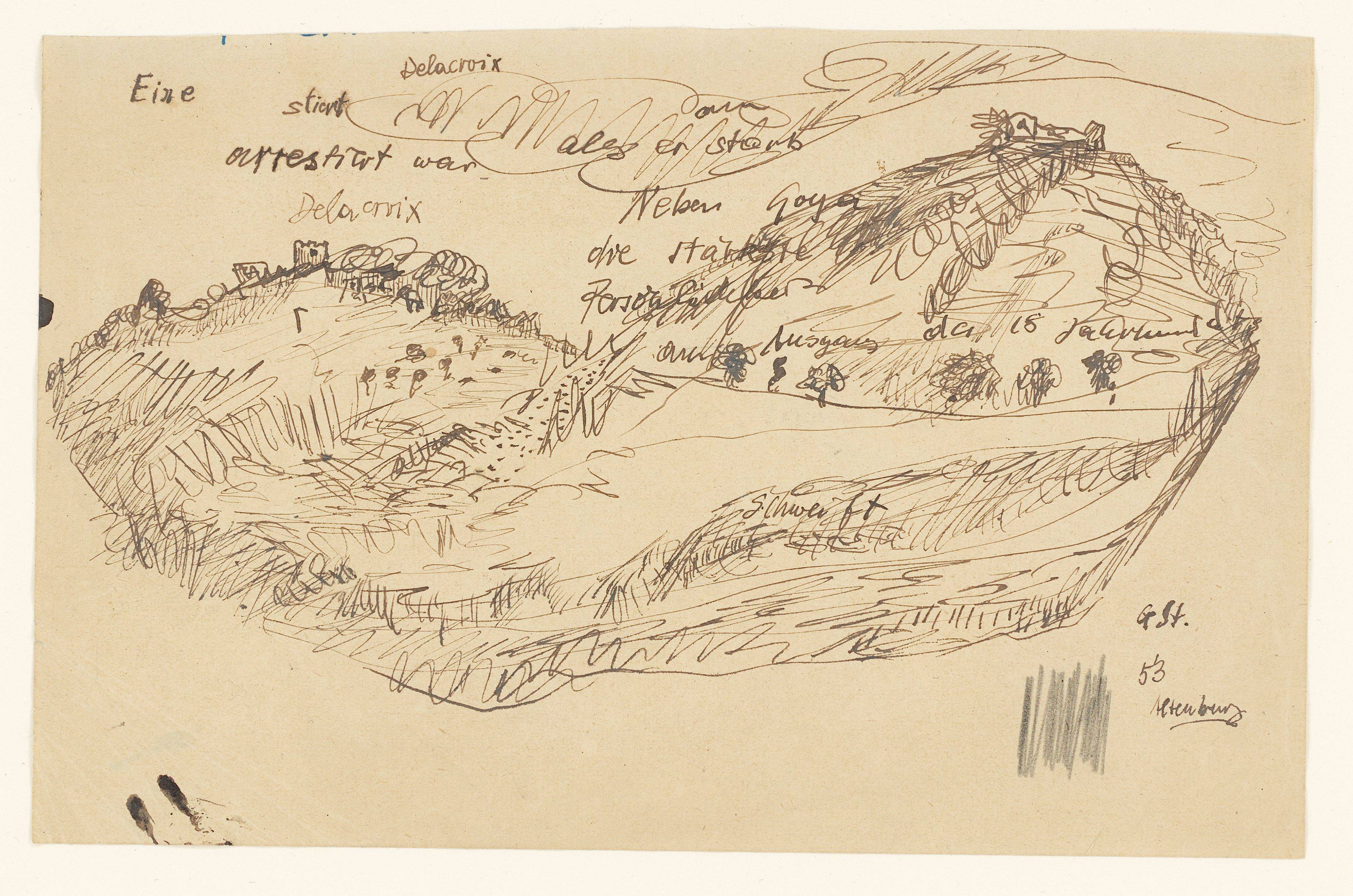 Auf diesem Bild ist das folgende Kunstwerk zu sehen: Gerhard Altenbourg. „Schweift“. 1953.