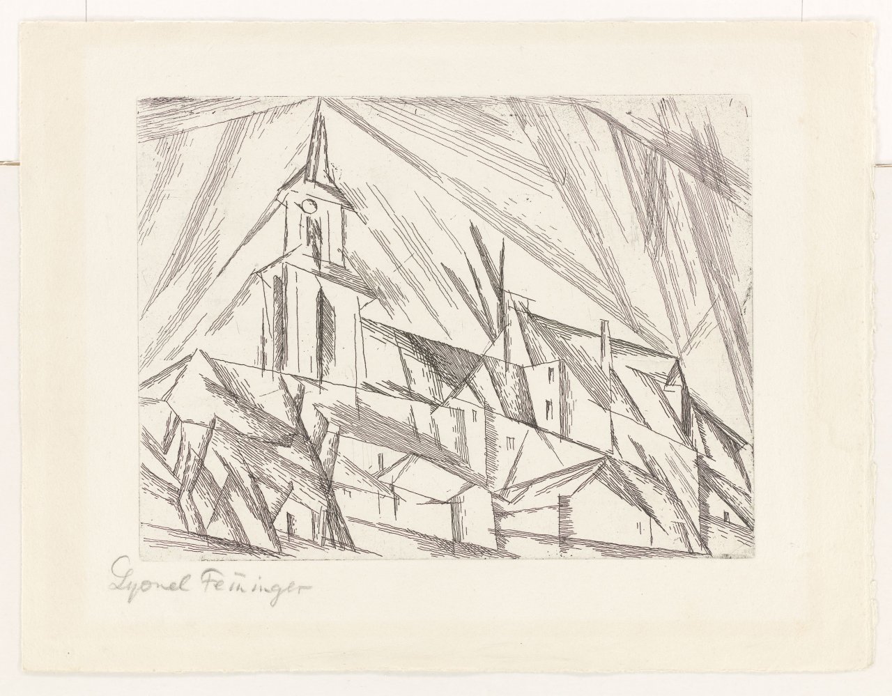 This picture shows the following artwork: Lyonel Feininger. ”Teltow 1”. 1914/in the early 1950s.