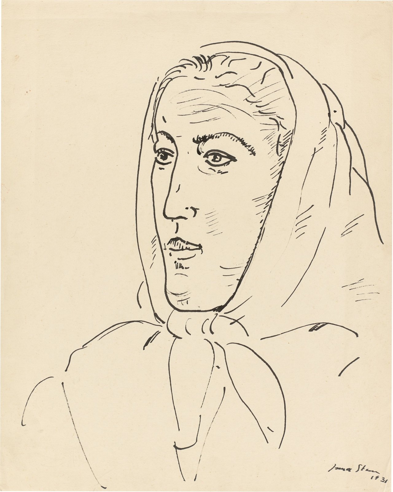 This picture shows the following artwork: Irma Stern. Portrait of a woman. 1931.