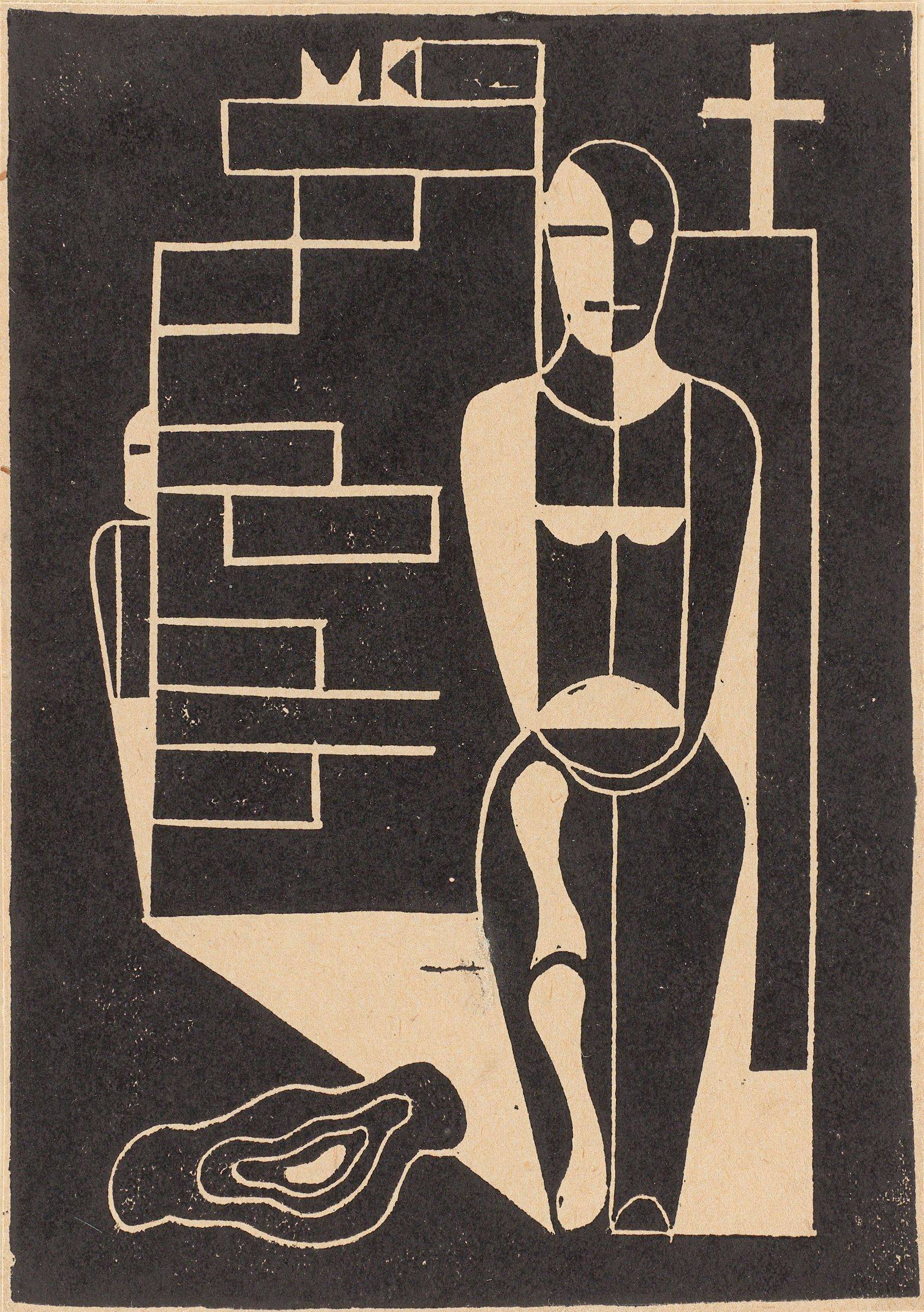 This picture shows the following artwork: Erich Müller-Kraus. ”Bettlerin (II)”. 1932.