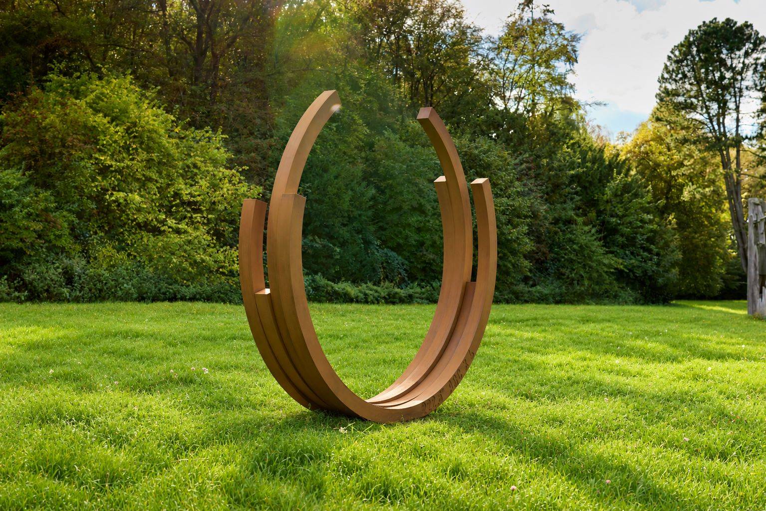 This picture shows the following artwork: Bernar Venet. „222.5° ARC x 4 “. 1999.