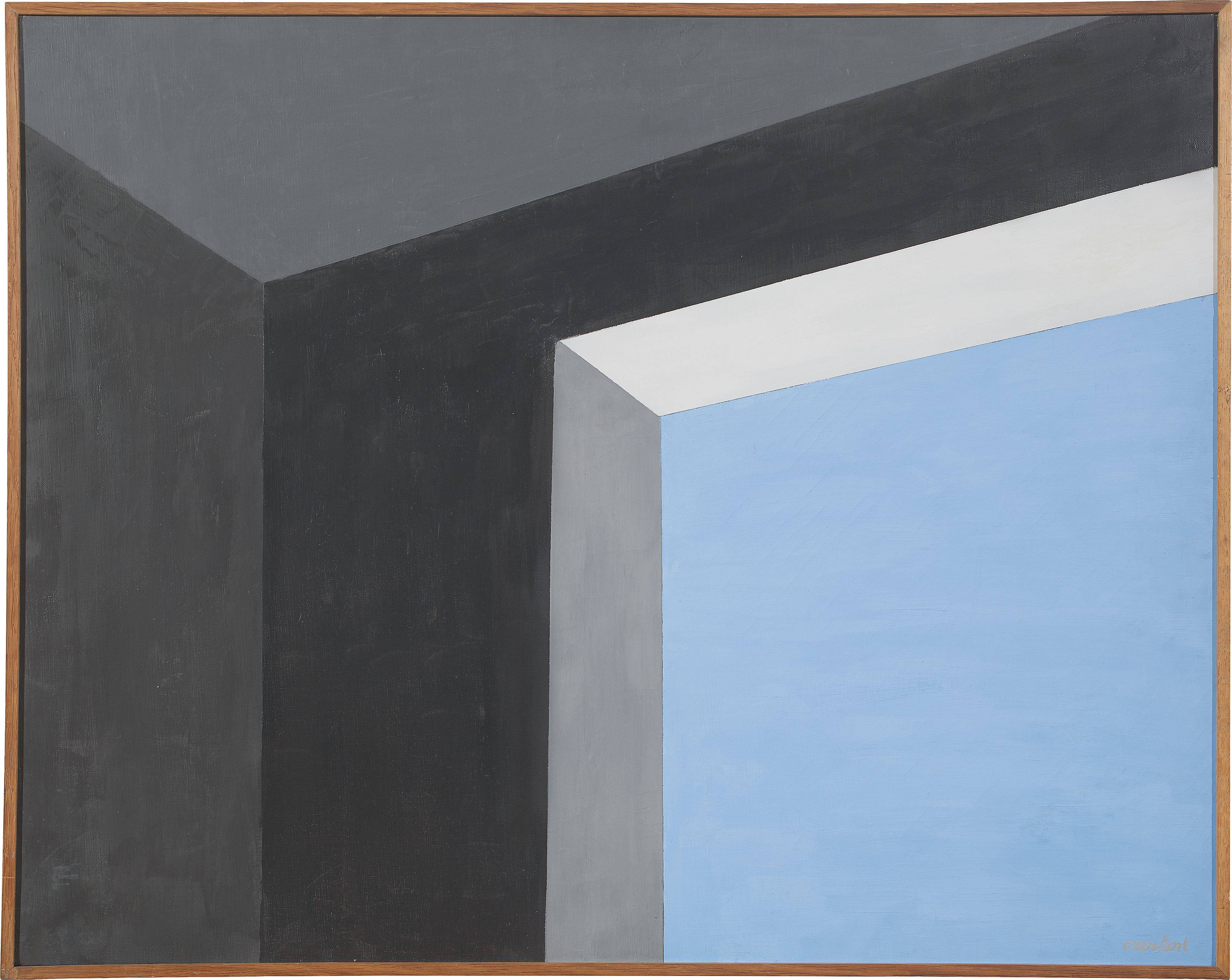 This picture shows the following artwork: Amédée Ozenfant. ”Fenêtre et ciel”. 1966.