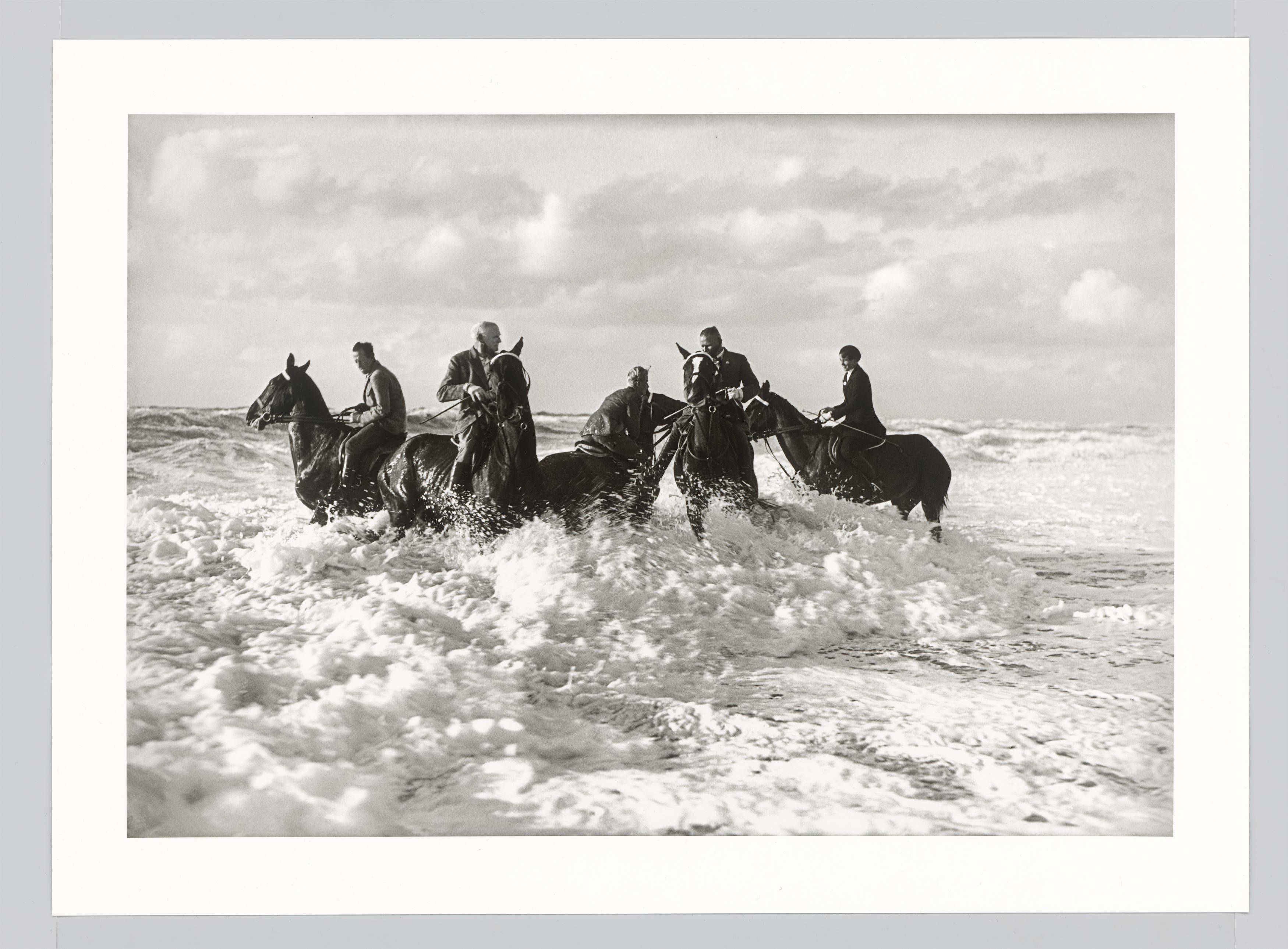 This picture shows the following artwork: Bleicke Bleicken. Riders in the Surf, Kampen/Sylt. 1925.