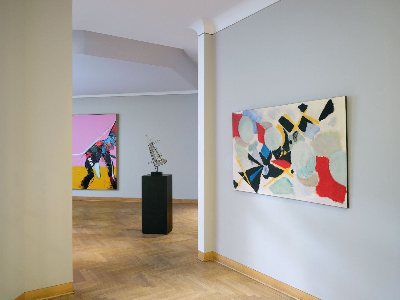 Auf diesem Bild ist das folgende Kunstwerk zu sehen: Ernst Wilhelm Nay. „In gelber Begleitung“. 1955.