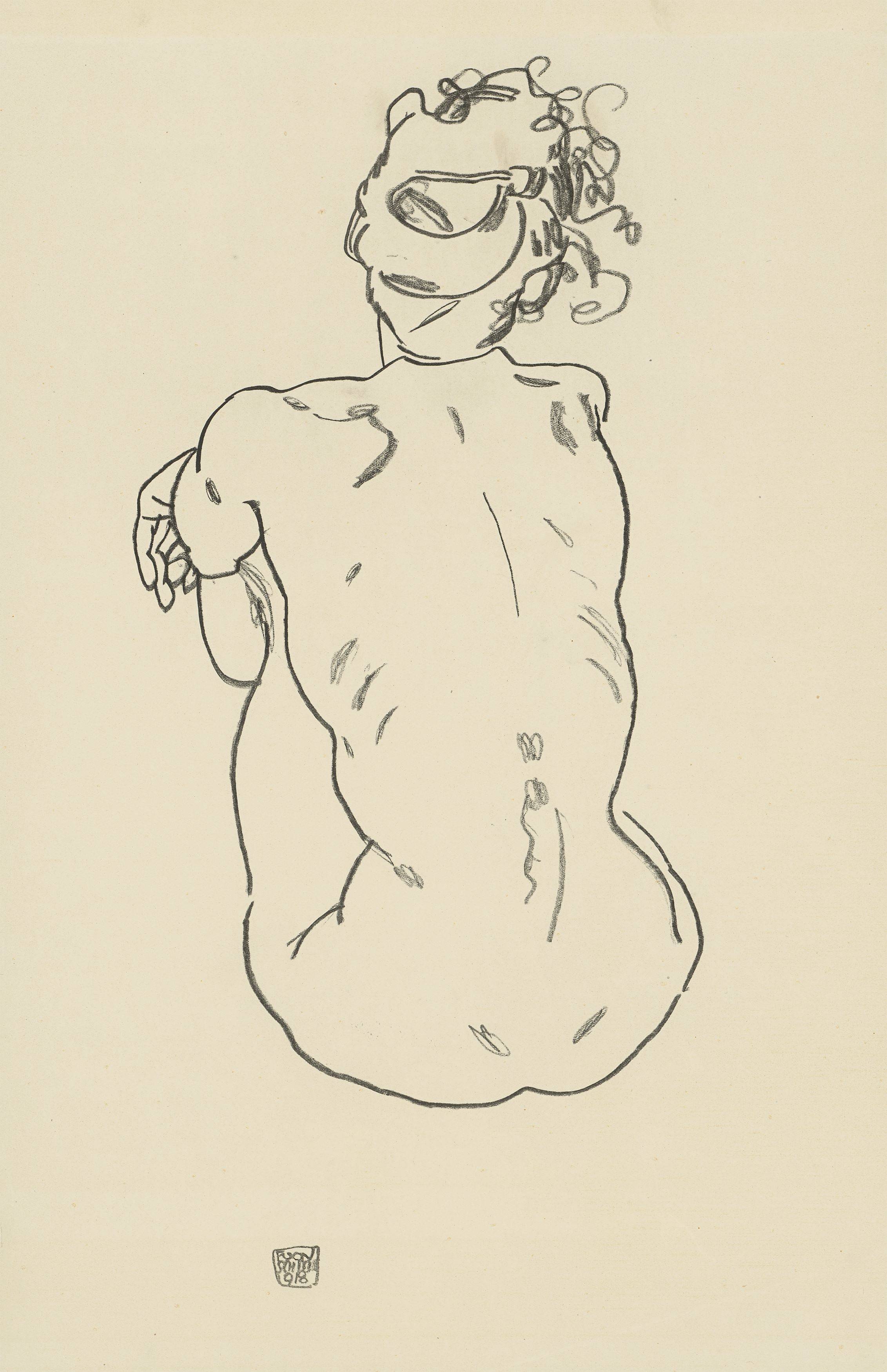 Auf diesem Bild ist das folgende Kunstwerk zu sehen: Egon Schiele. Handzeichnungen. 1910-18/20.