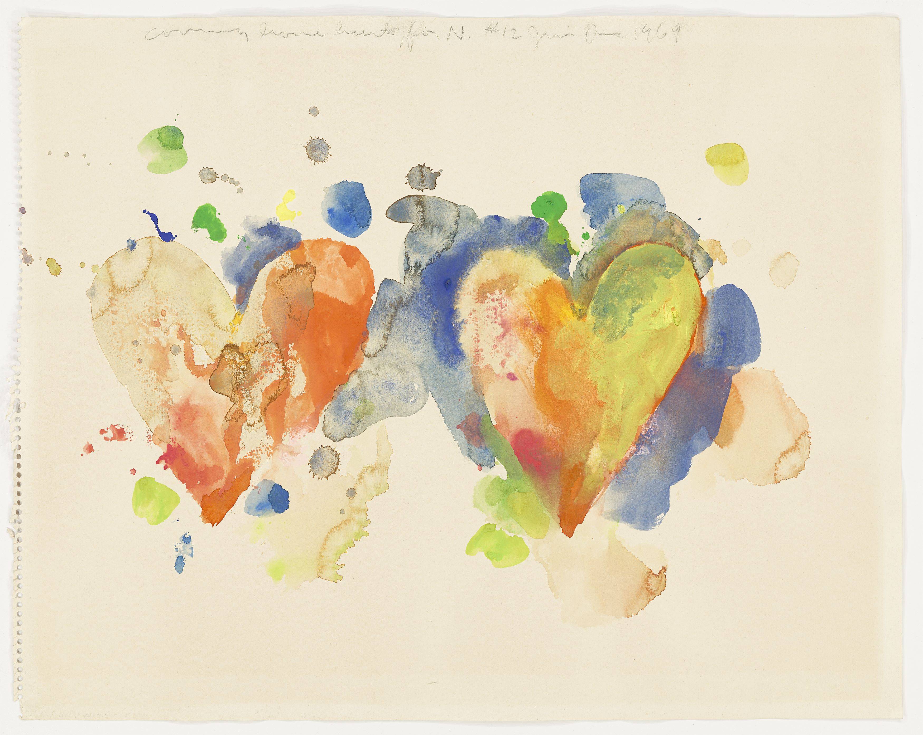 This picture shows the following artwork: Jim Dine. ”coming home hearts, for N. #12”. 1969.