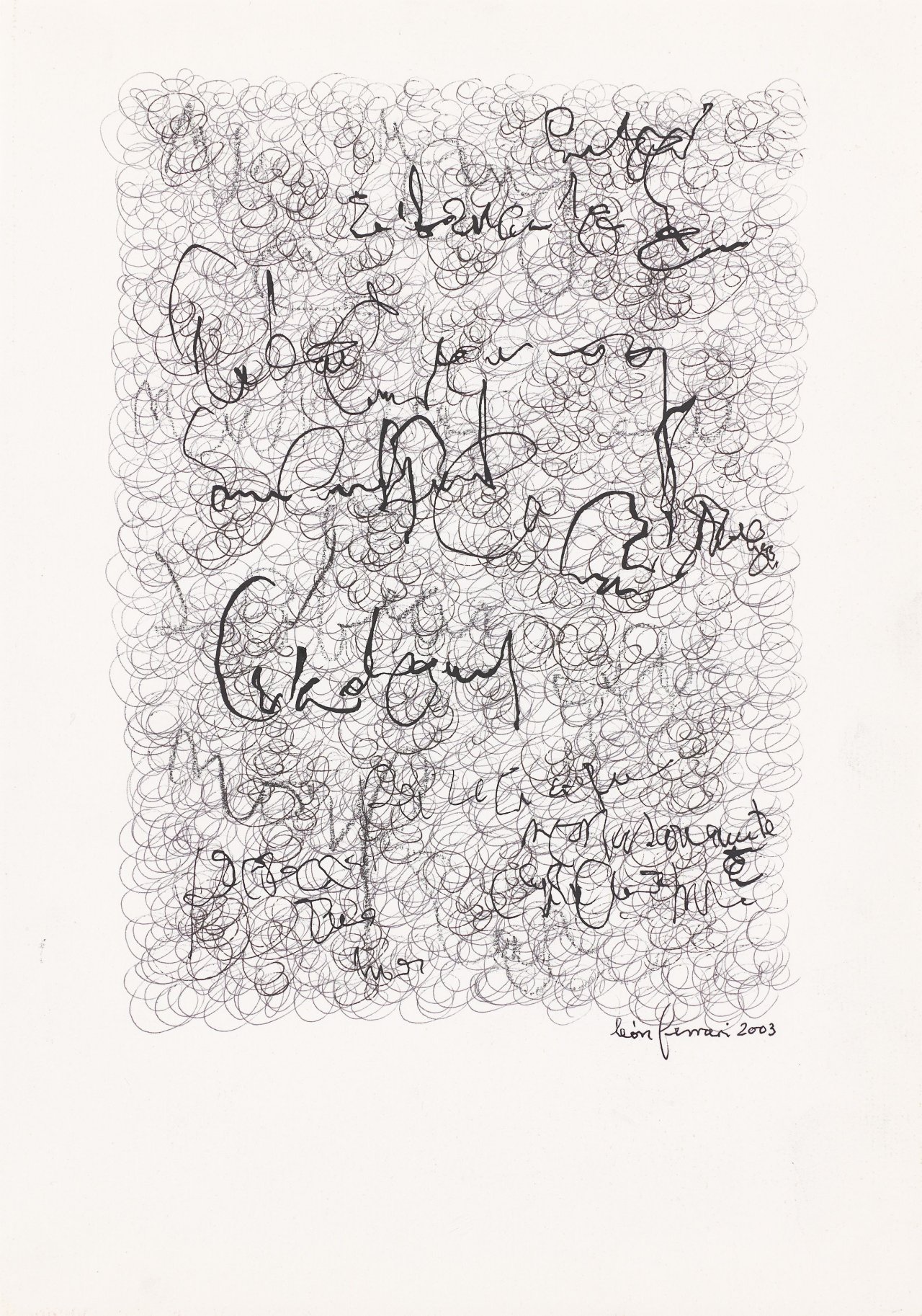Auf diesem Bild ist das folgende Kunstwerk zu sehen: León Ferrari. Ohne Titel. 2003.