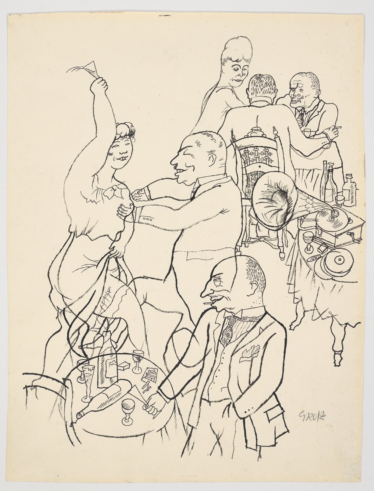 This picture shows the following artwork: George Grosz. ”Tanzpaar”. 1922.
