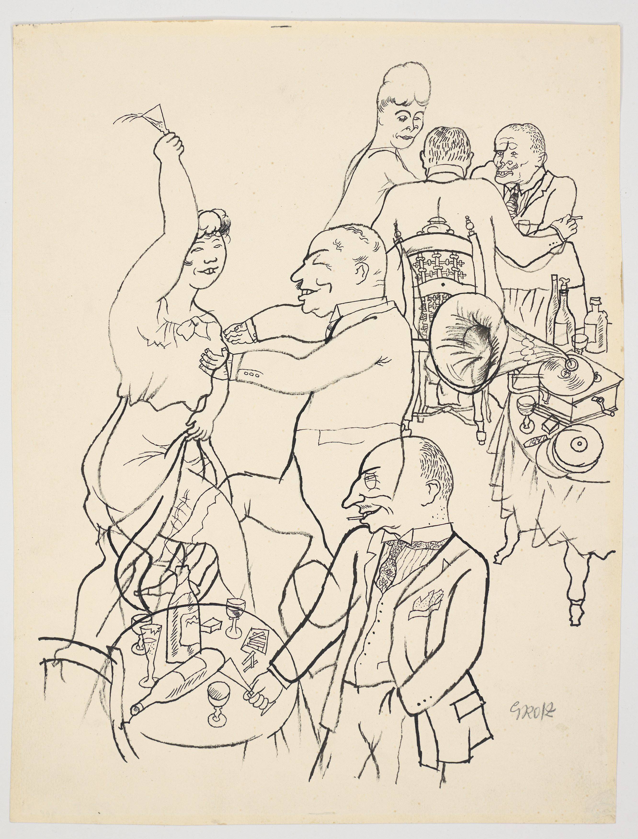 This picture shows the following artwork: George Grosz. ”Tanzpaar”. 1922.