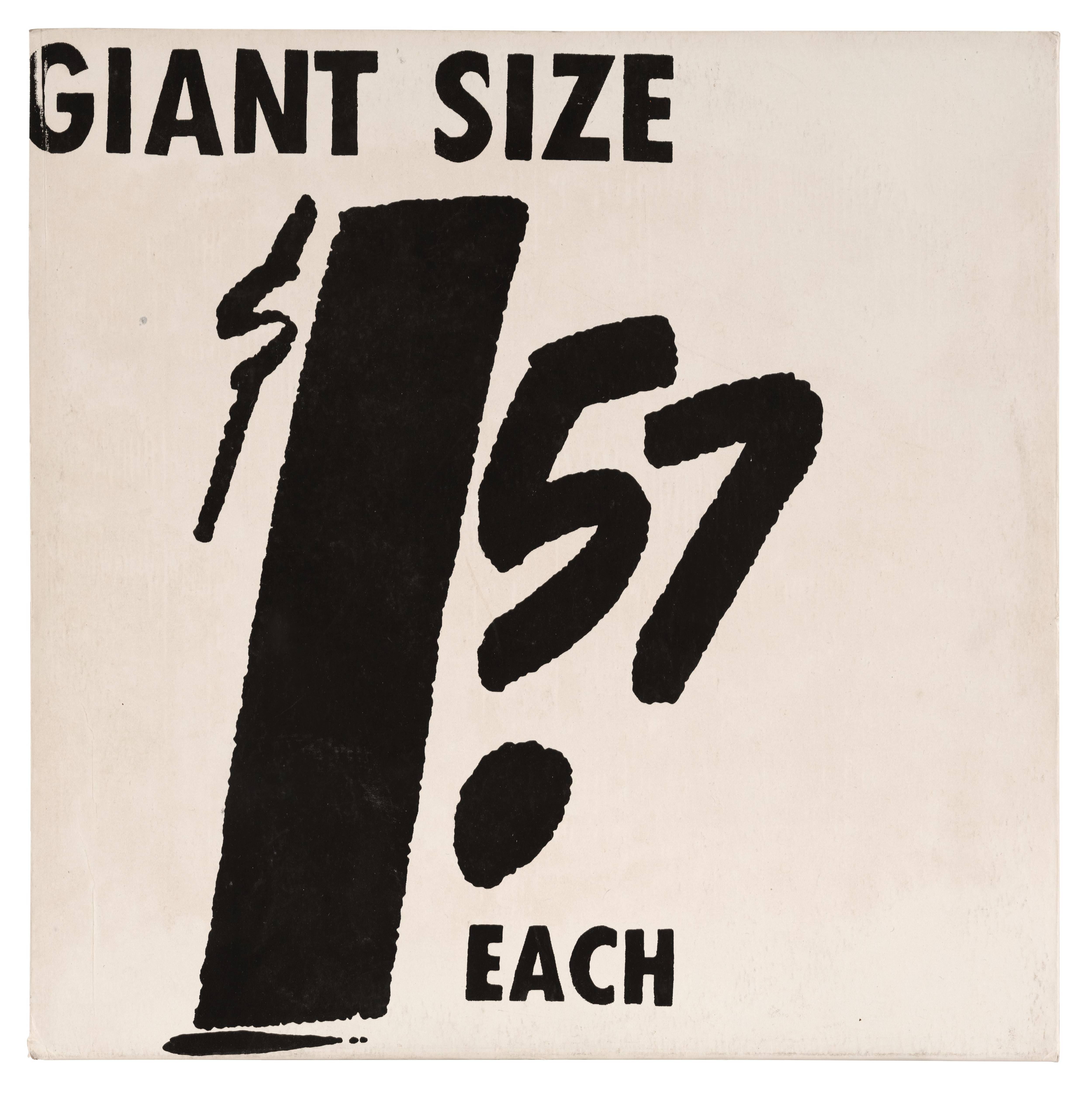 This picture shows the following artwork: Andy Warhol. ”$1.57 Giant Size”. 1963.