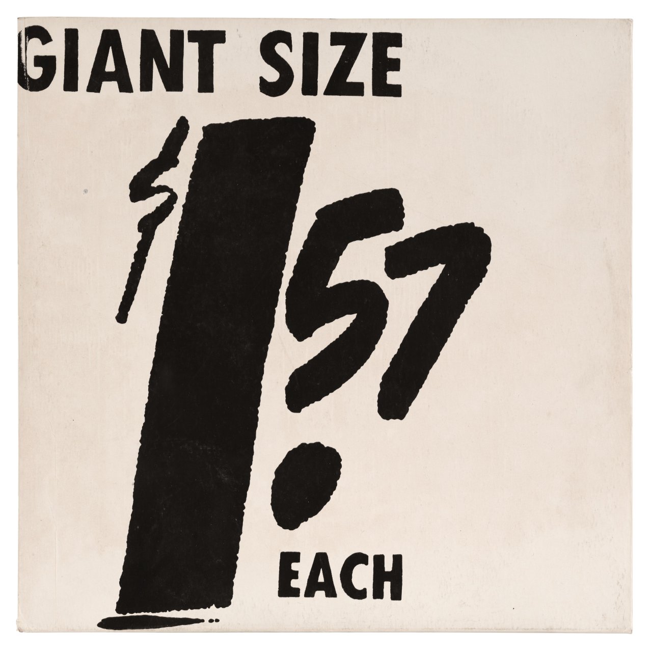 This picture shows the following artwork: Andy Warhol. ”$1.57 Giant Size”. 1963.