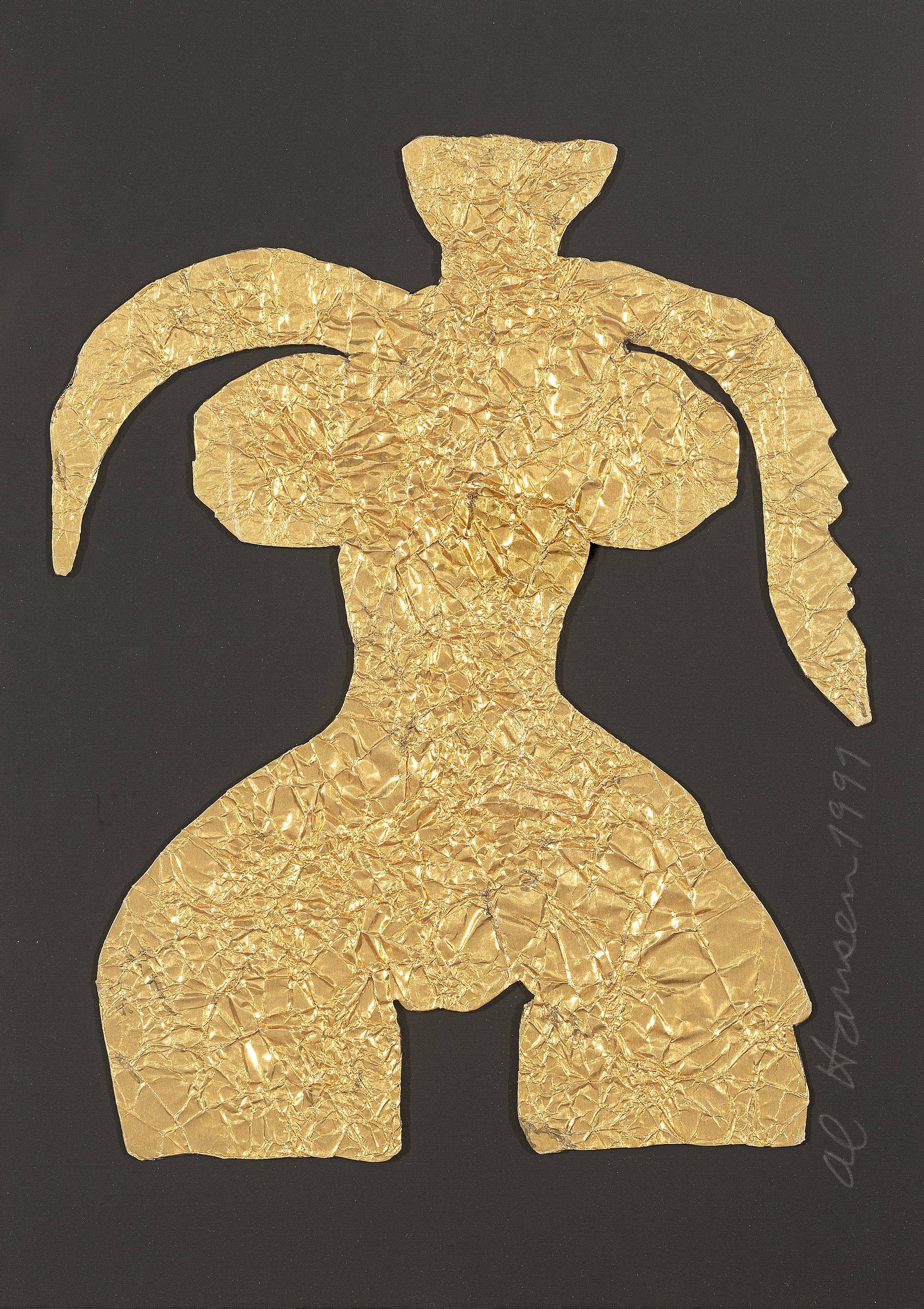This picture shows the following artwork: Al Hansen. Gold Venus. 1991.