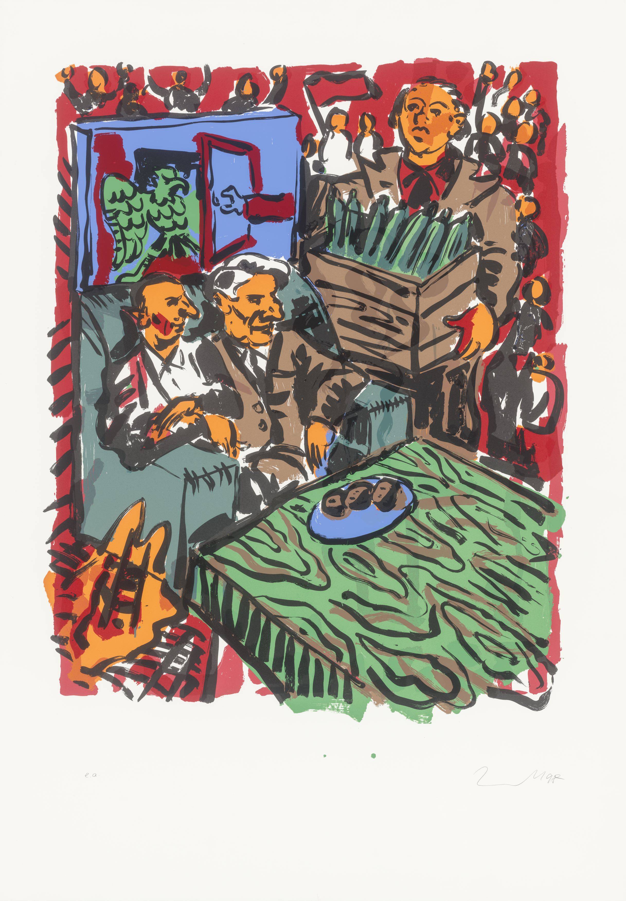 This picture shows the following artwork: Jörg Immendorff. ”3. Oktober 1990”. 1998.