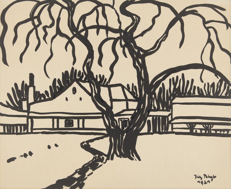 This picture shows the following artwork: Fritz Bleyl. ”Havellandschaft V”. 1921.