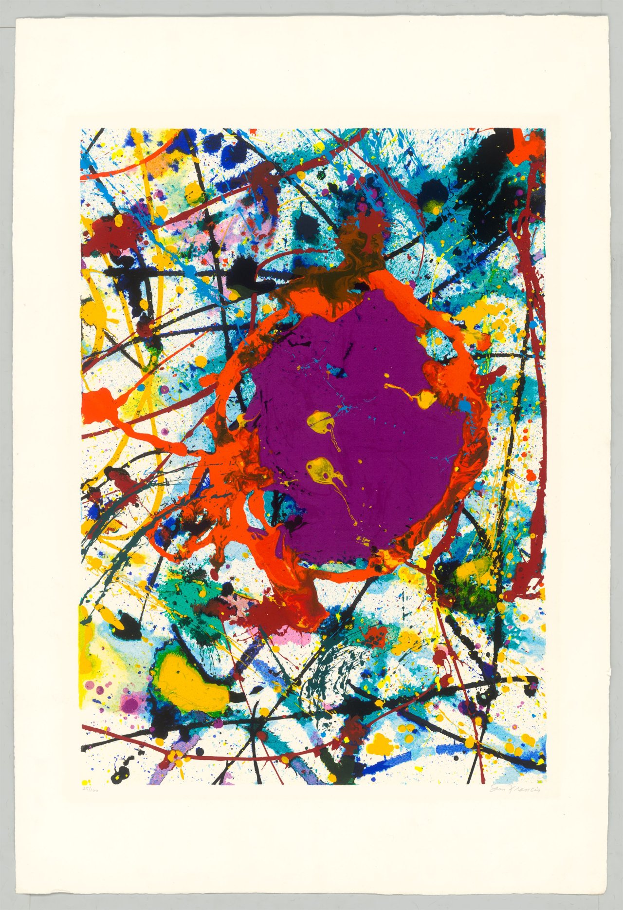 Auf diesem Bild ist das folgende Kunstwerk zu sehen: Sam Francis. „Composition“. 1991.
