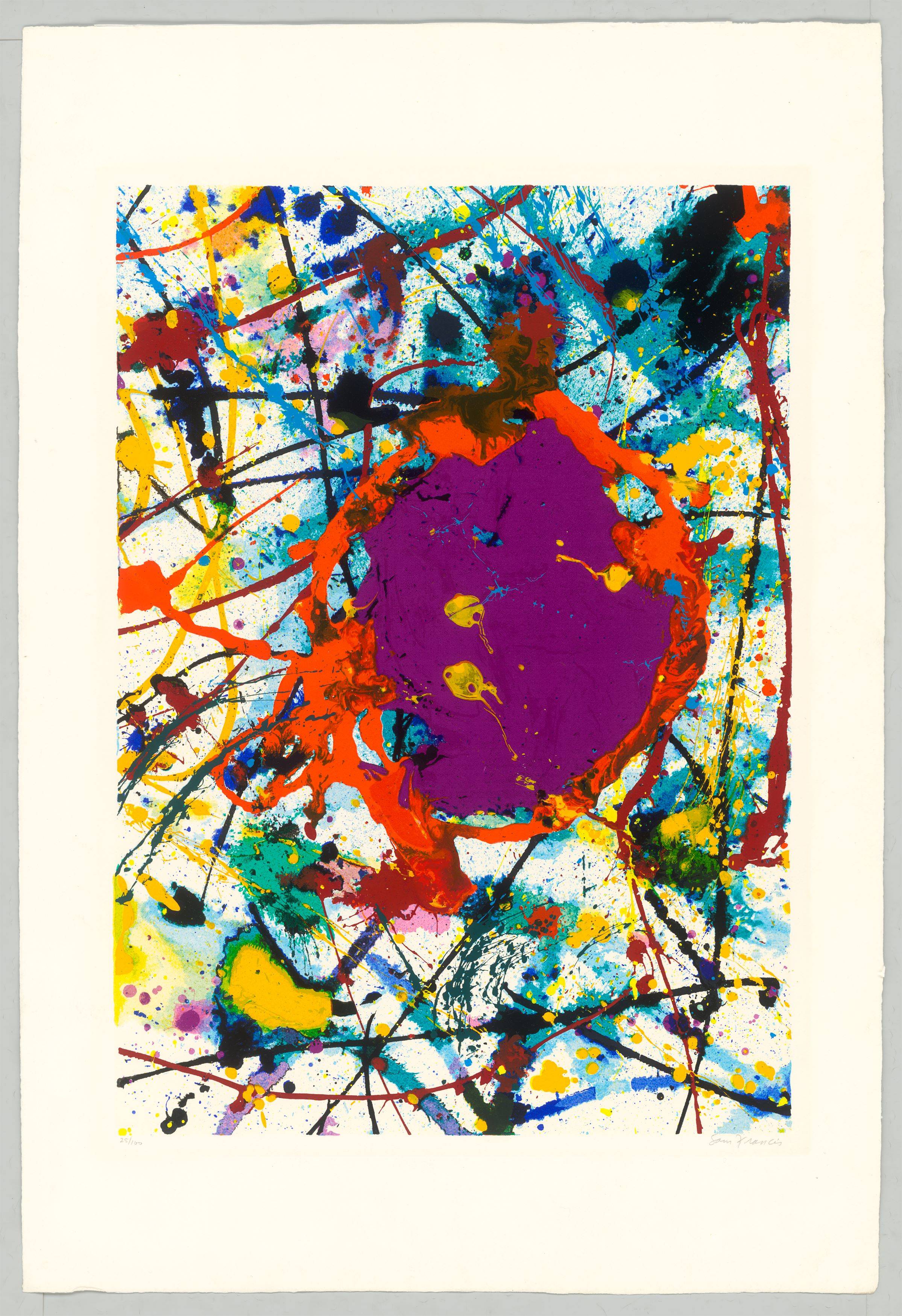 Auf diesem Bild ist das folgende Kunstwerk zu sehen: Sam Francis. „Composition“. 1991.