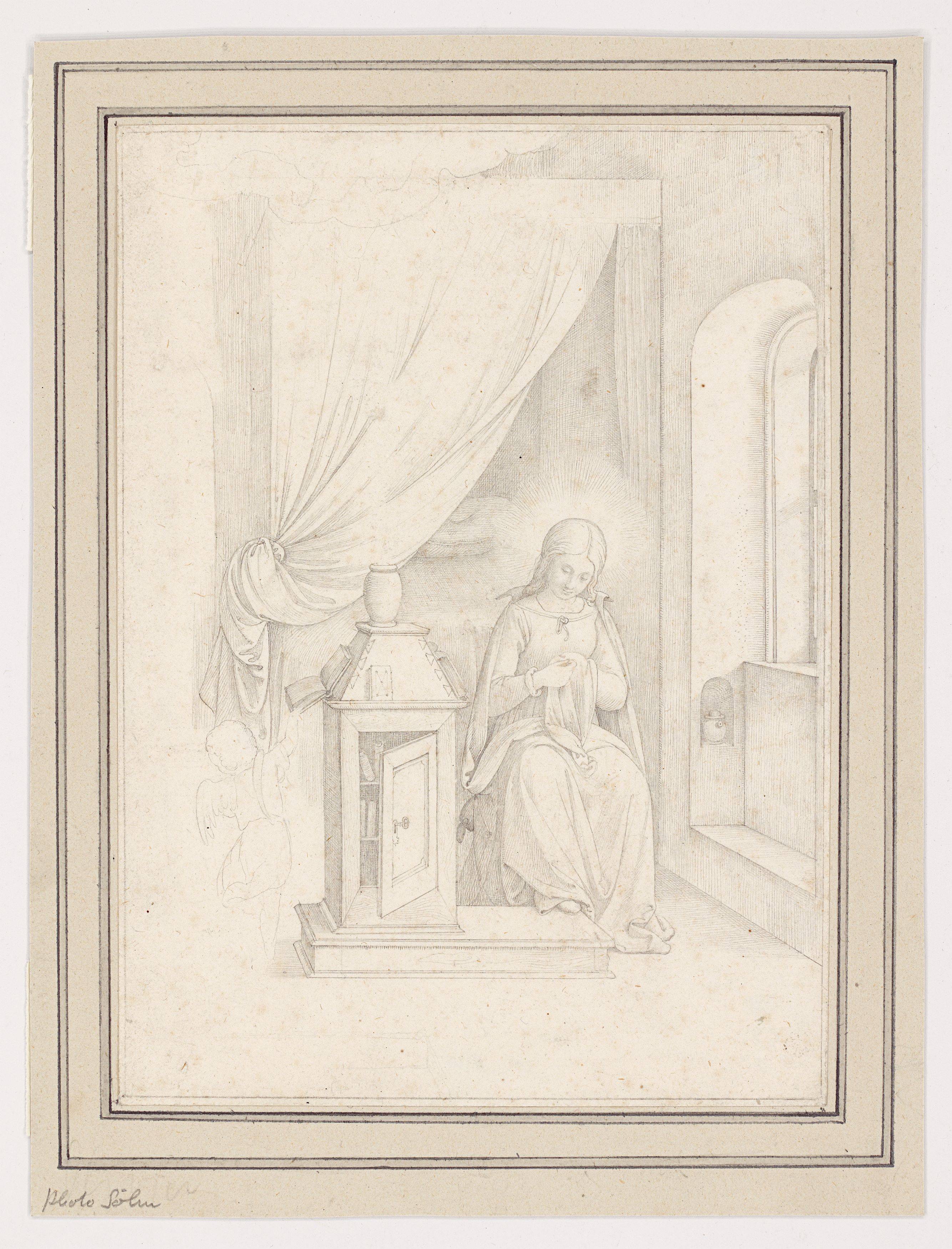 This picture shows the following artwork: Friedrich Overbeck. Mary before the Annunciation. Circa 1815/20.