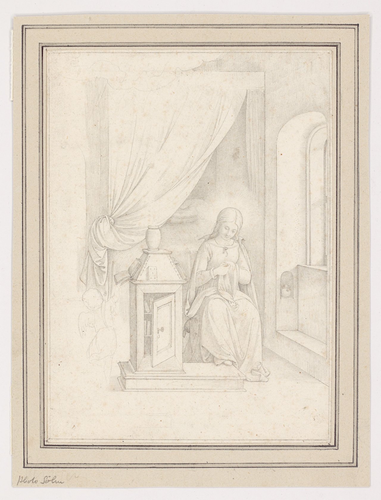 This picture shows the following artwork: Friedrich Overbeck. Mary before the Annunciation. Circa 1815/20.