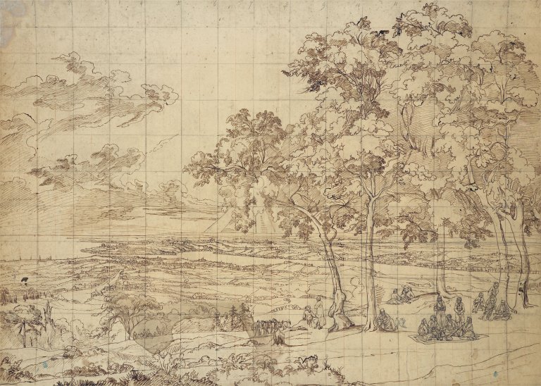 This picture shows the following artwork: German (?), circa 1820. View of Istanbul from a hill. Circa 1820.