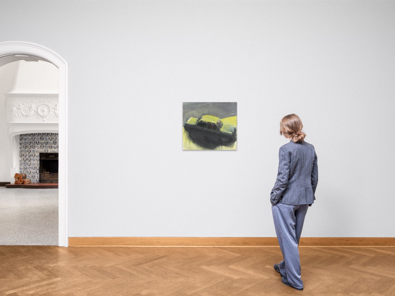 This picture shows the following artwork: Matthias Weischer. ”Auto”. 1998.