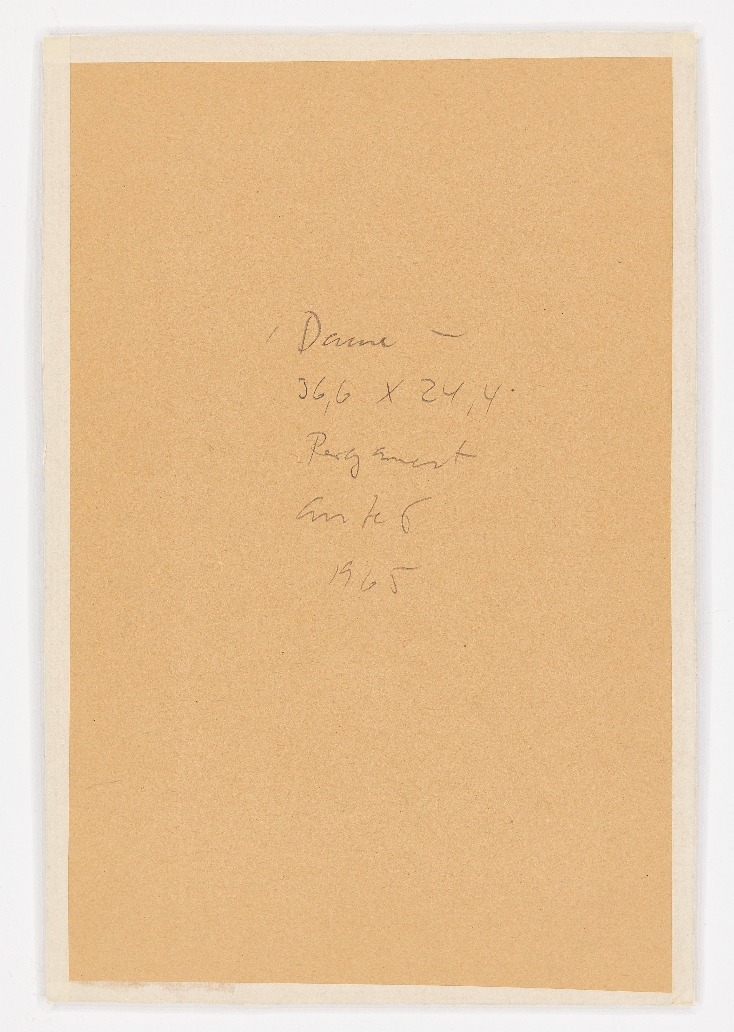 This picture shows the following artwork: Horst Antes. ”Dame”. 1965.