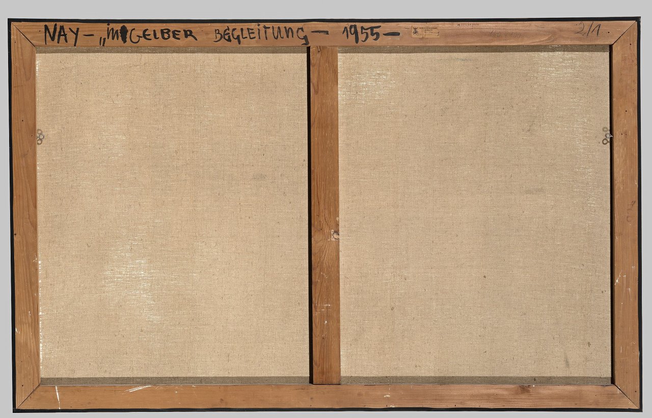 Auf diesem Bild ist das folgende Kunstwerk zu sehen: Ernst Wilhelm Nay. „In gelber Begleitung“. 1955.