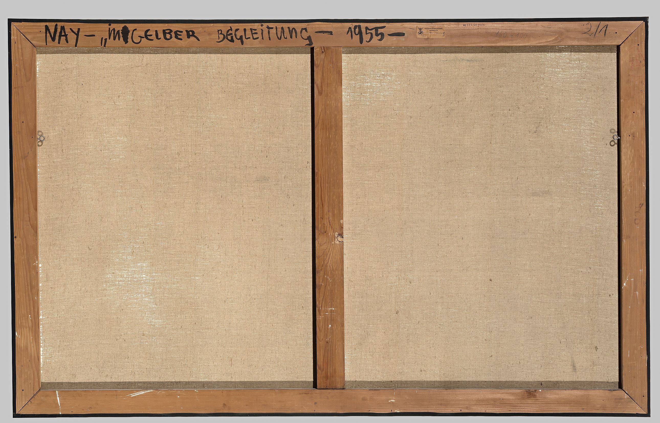 Auf diesem Bild ist das folgende Kunstwerk zu sehen: Ernst Wilhelm Nay. „In gelber Begleitung“. 1955.