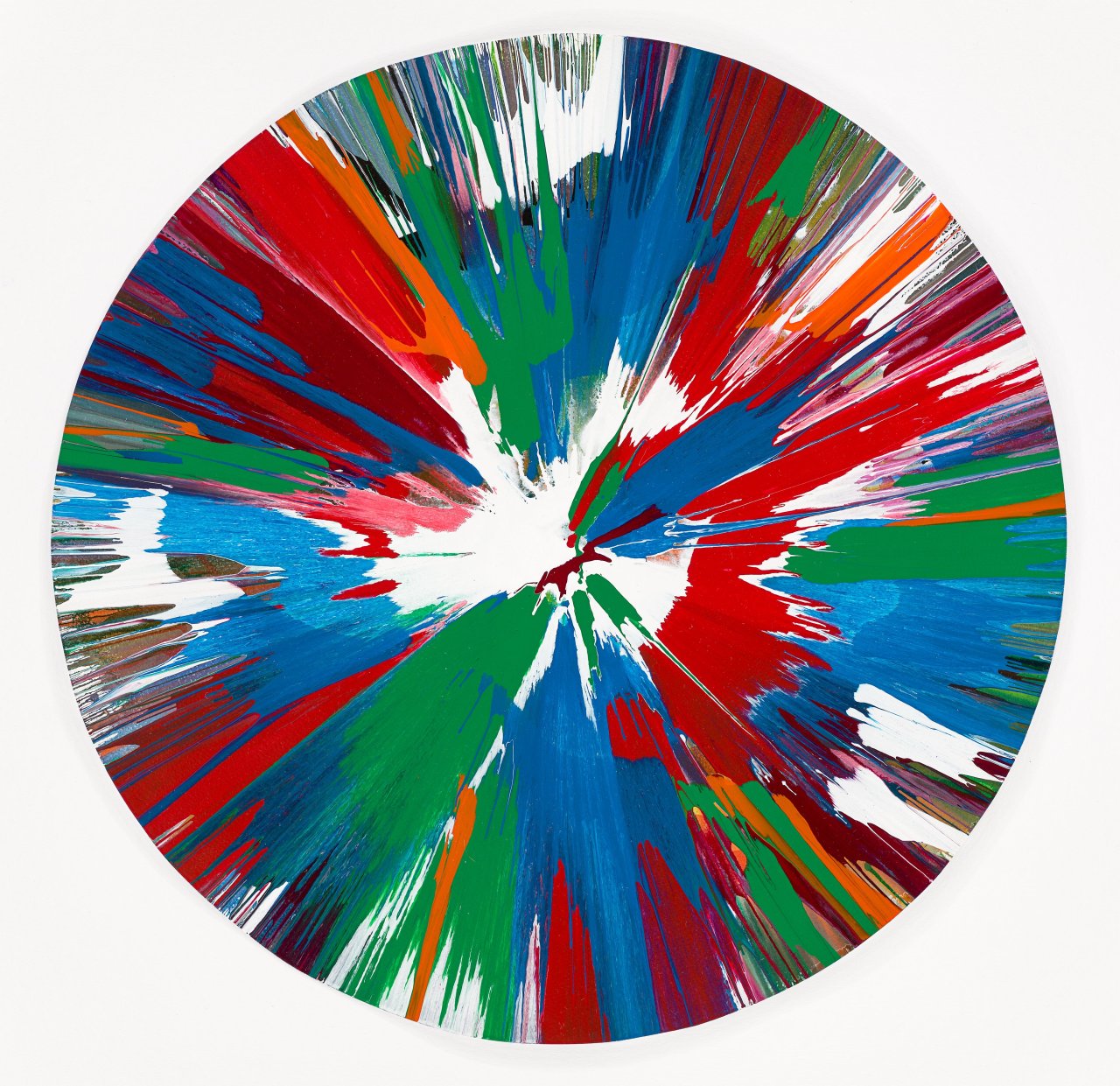 Auf diesem Bild ist das folgende Kunstwerk zu sehen: Damien Hirst. „Spin Painting“. 2009.