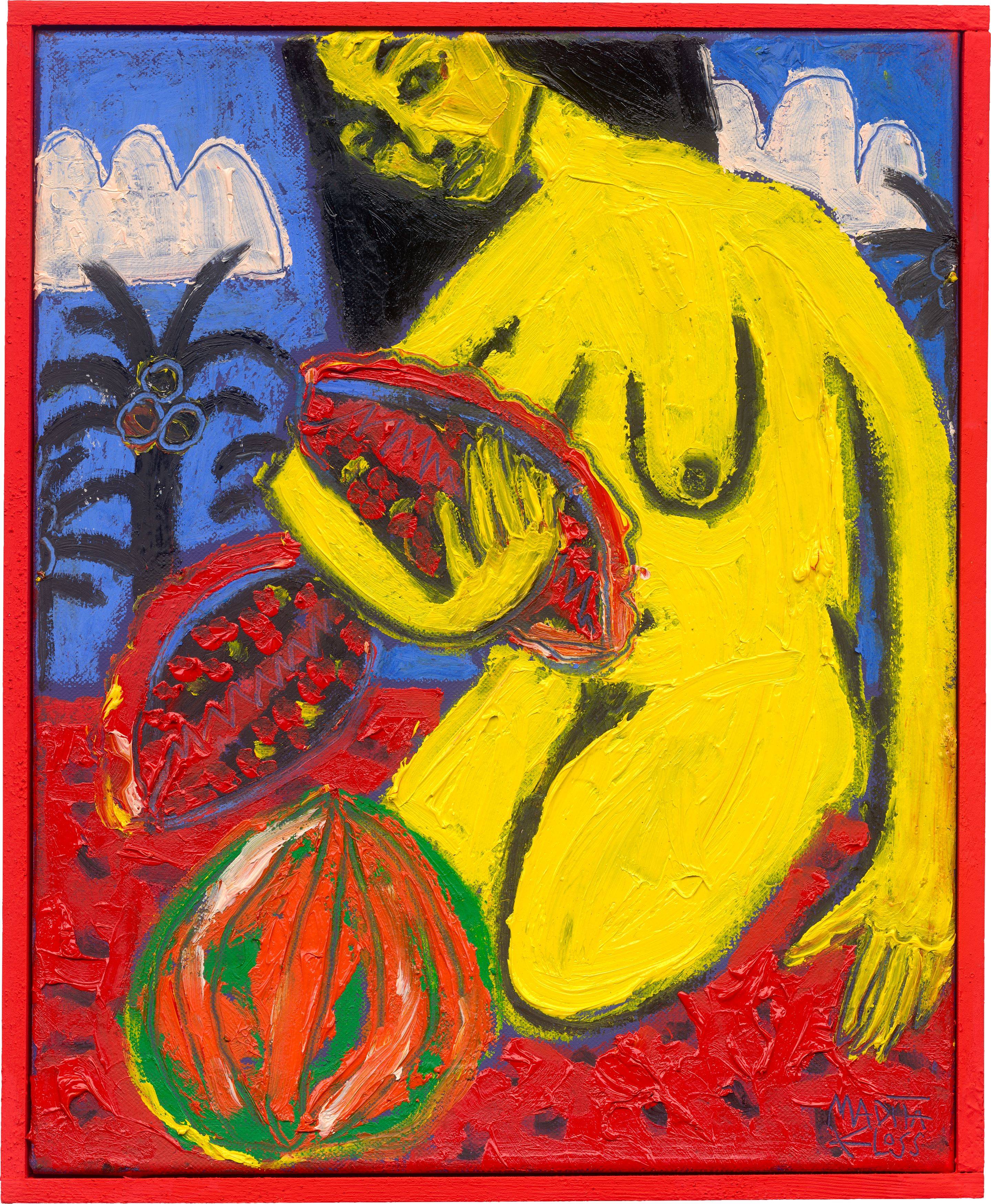 Auf diesem Bild ist das folgende Kunstwerk zu sehen: Madita Kloss. „Liebesgewicht“. 2025.