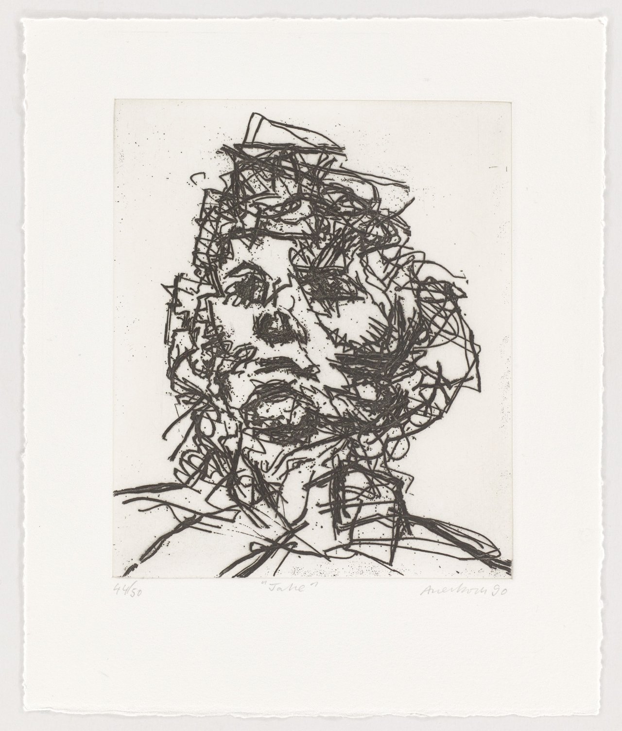Auf diesem Bild ist das folgende Kunstwerk zu sehen: Frank Auerbach. „Jake“. 1990.