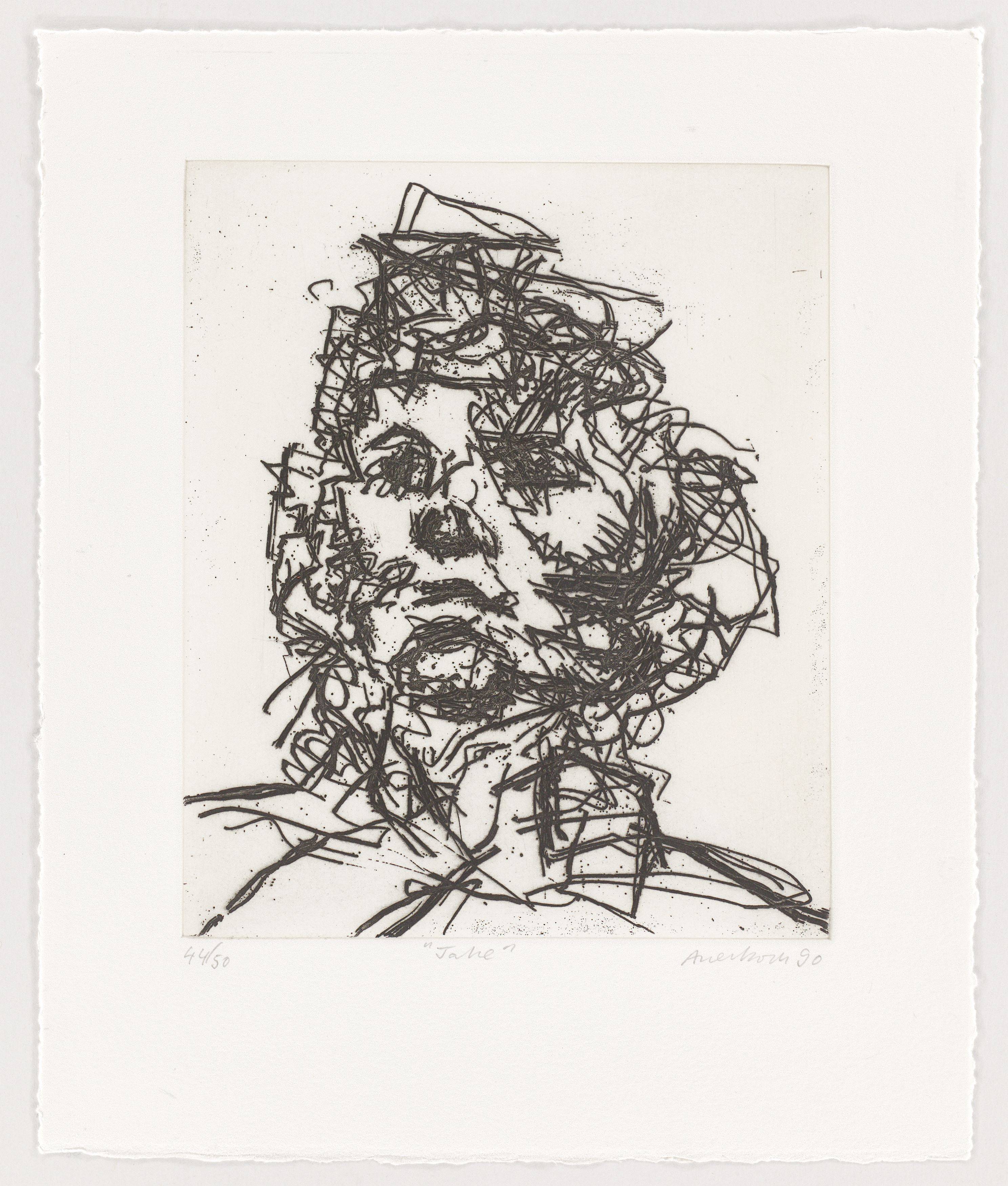 Auf diesem Bild ist das folgende Kunstwerk zu sehen: Frank Auerbach. „Jake“. 1990.