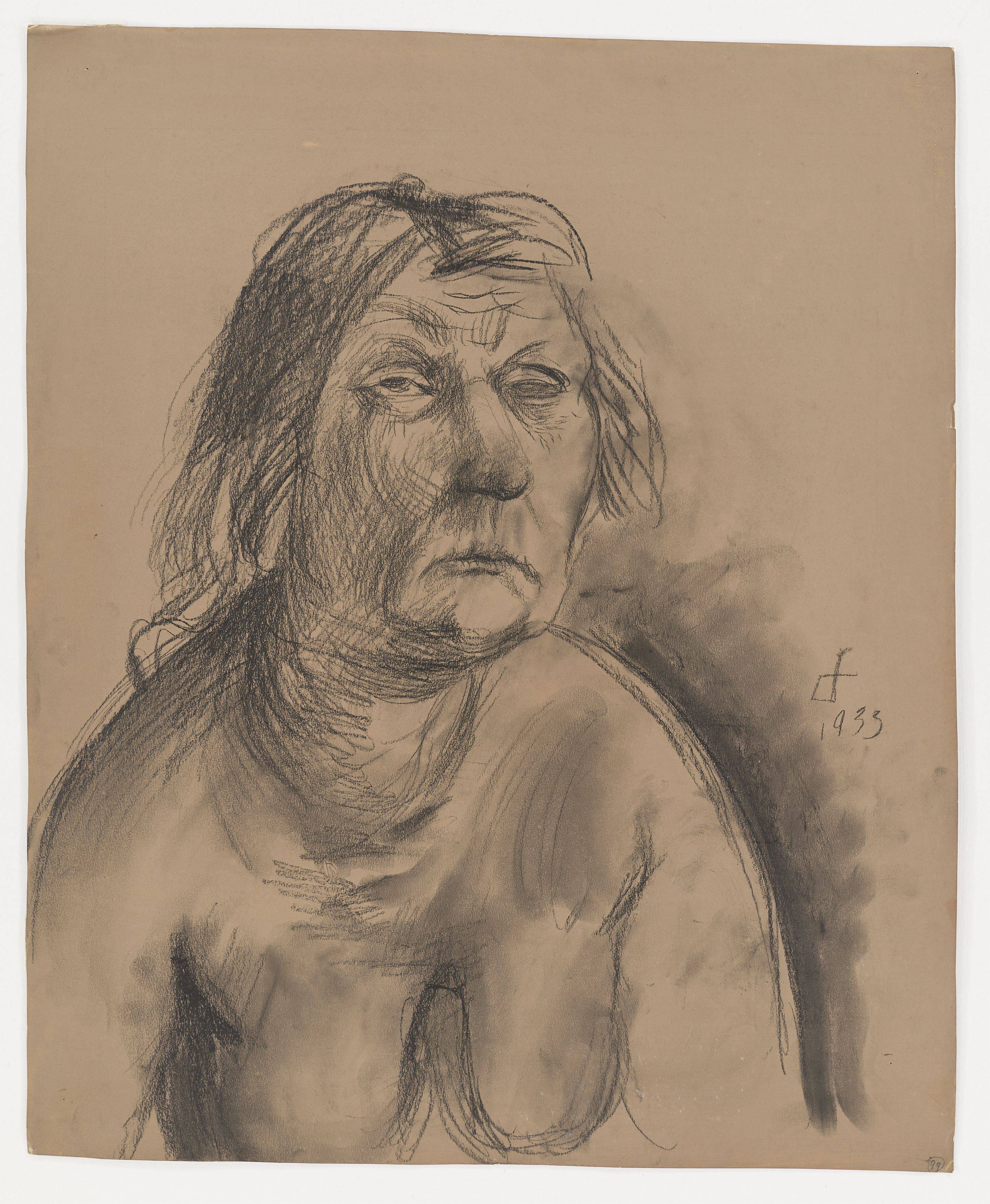 This picture shows the following artwork: Otto Dix. ”Altes Weib”. 1933.