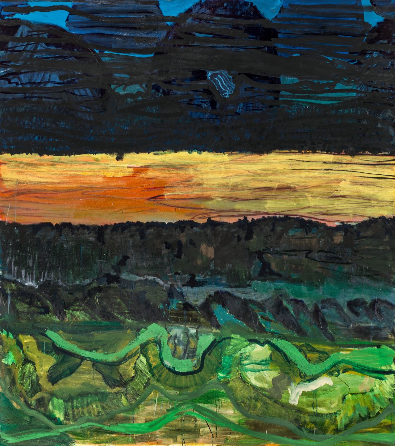 Auf diesem Bild ist das folgende Kunstwerk zu sehen: Per Kirkeby. „Himmel im Garten“. 2003.