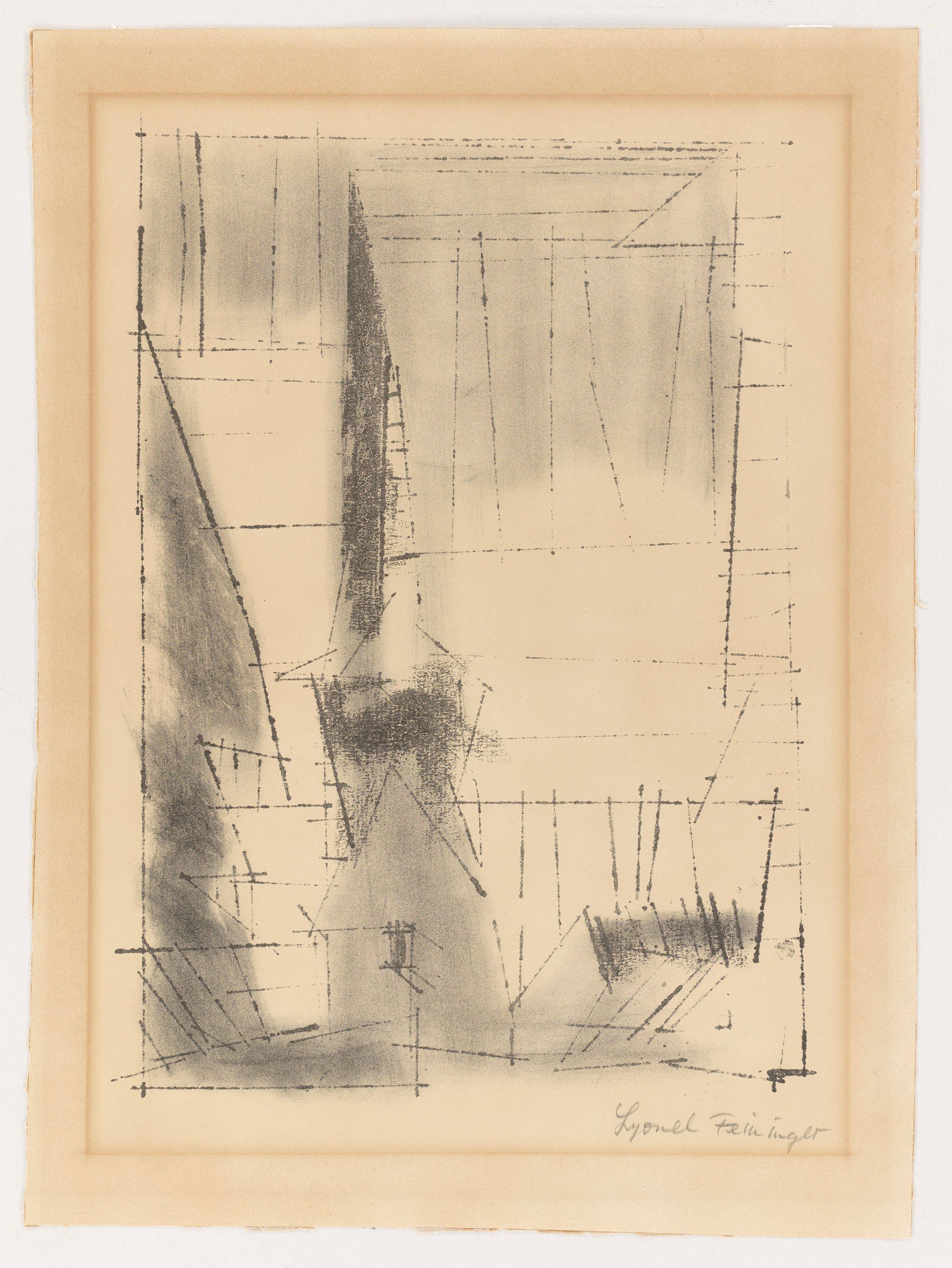 Auf diesem Bild ist das folgende Kunstwerk zu sehen: Lyonel Feininger. „Gelmeroda“. 1955.