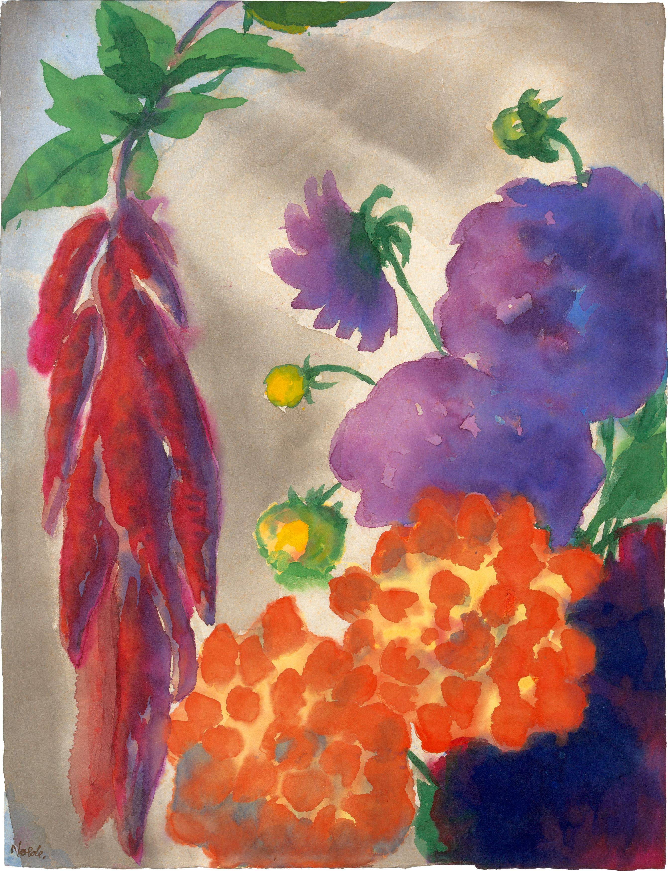Auf diesem Bild ist das folgende Kunstwerk zu sehen: Emil Nolde. „Fuchsschwanz“. Um 1937.