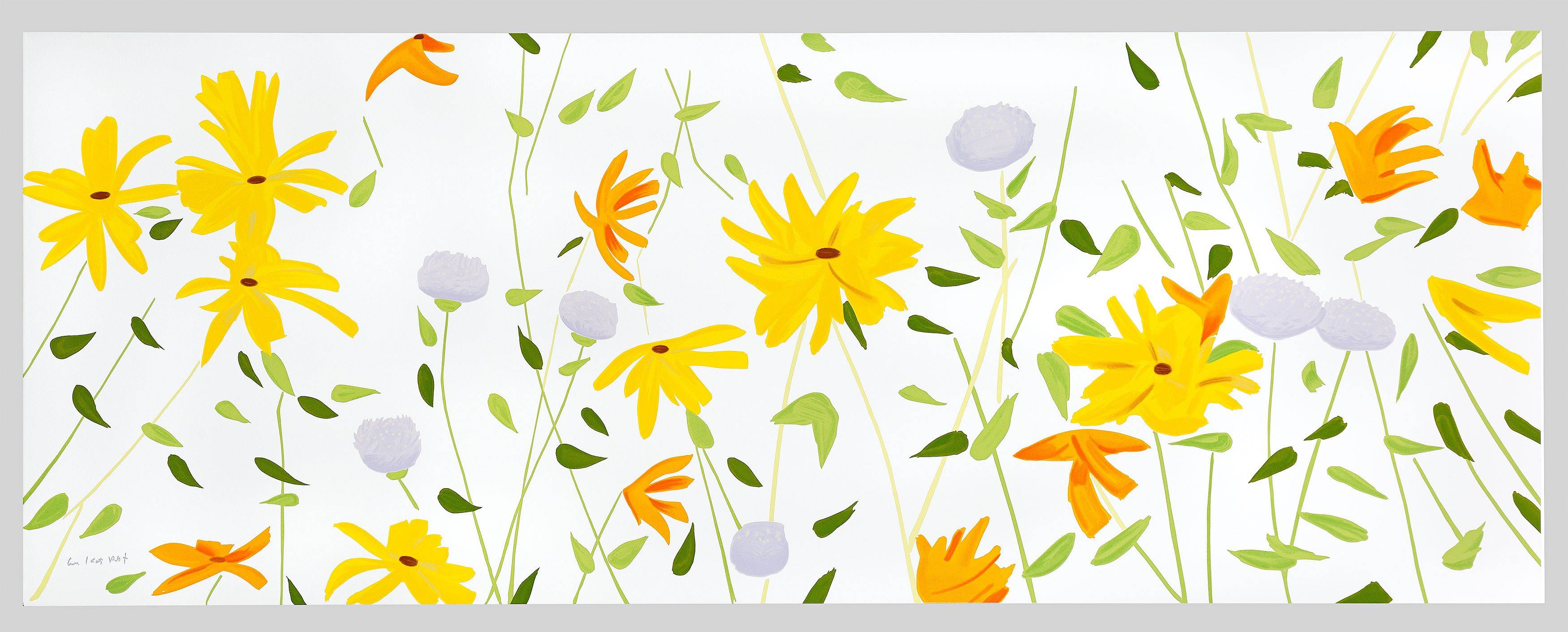 Auf diesem Bild ist das folgende Kunstwerk zu sehen: Alex Katz. „Summer Flowers“. 2018.