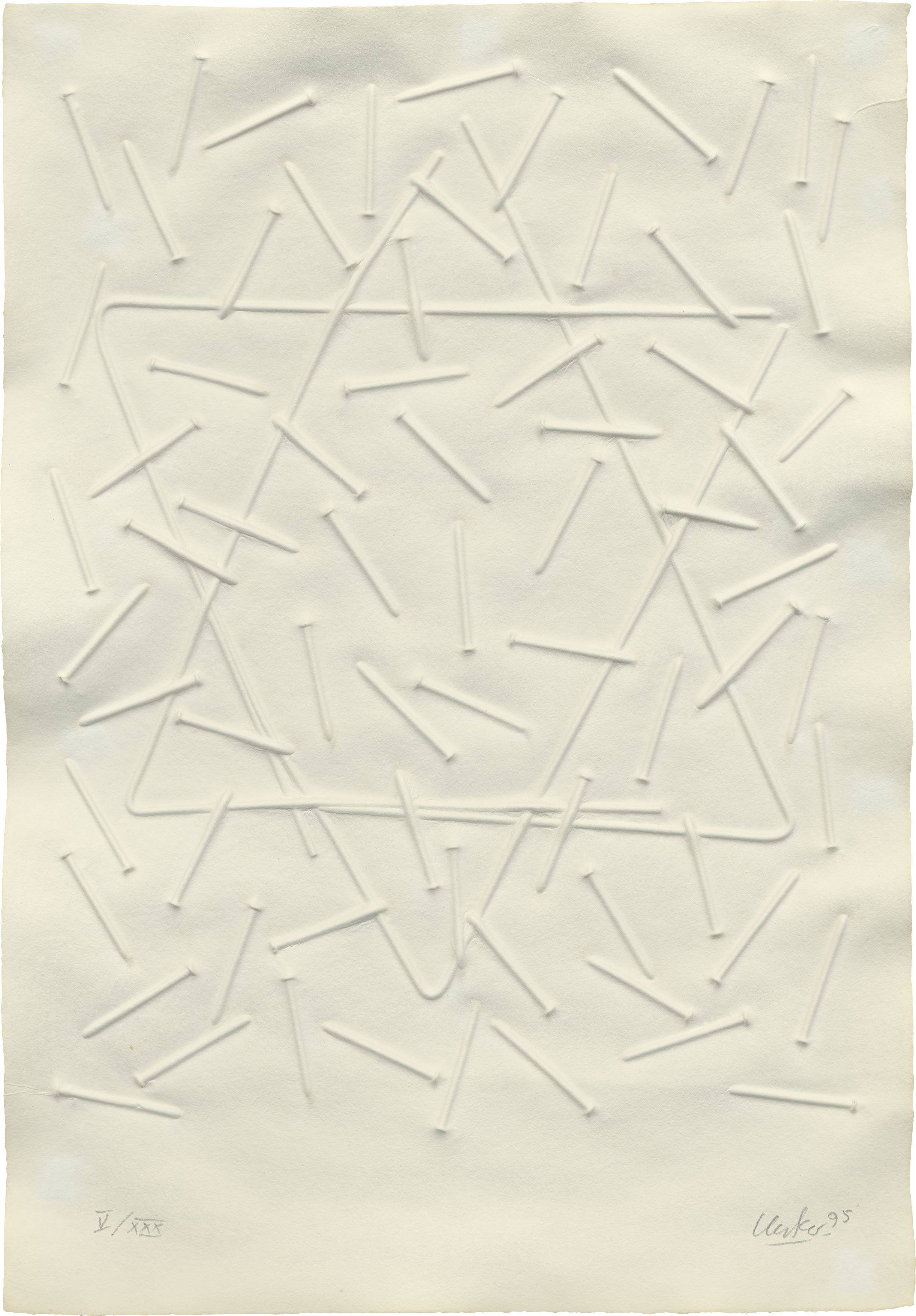 This picture shows the following artwork: Günther Uecker. Untitled (Davidstern). 1995.