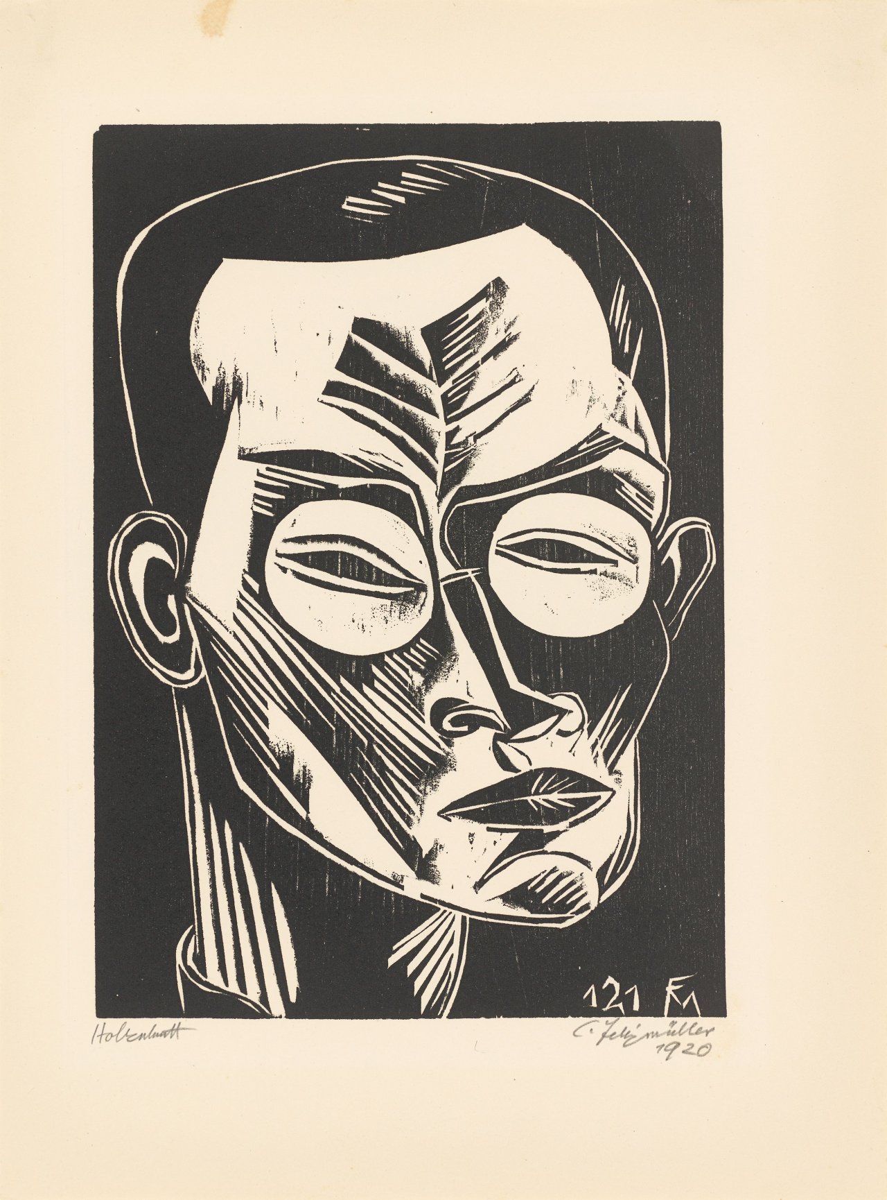 Auf diesem Bild ist das folgende Kunstwerk zu sehen: Conrad Felixmüller. „Selbstbildnis“. 1919/20.