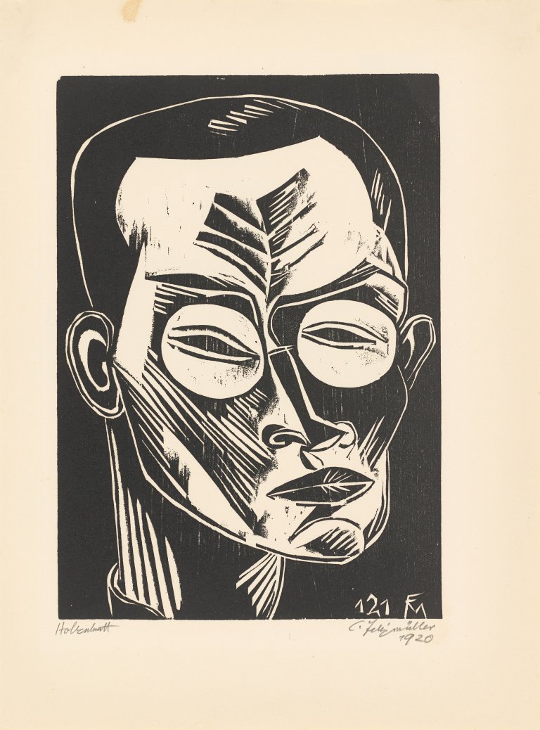 Auf diesem Bild ist das folgende Kunstwerk zu sehen: Conrad Felixmüller. „Selbstbildnis“. 1919/20.