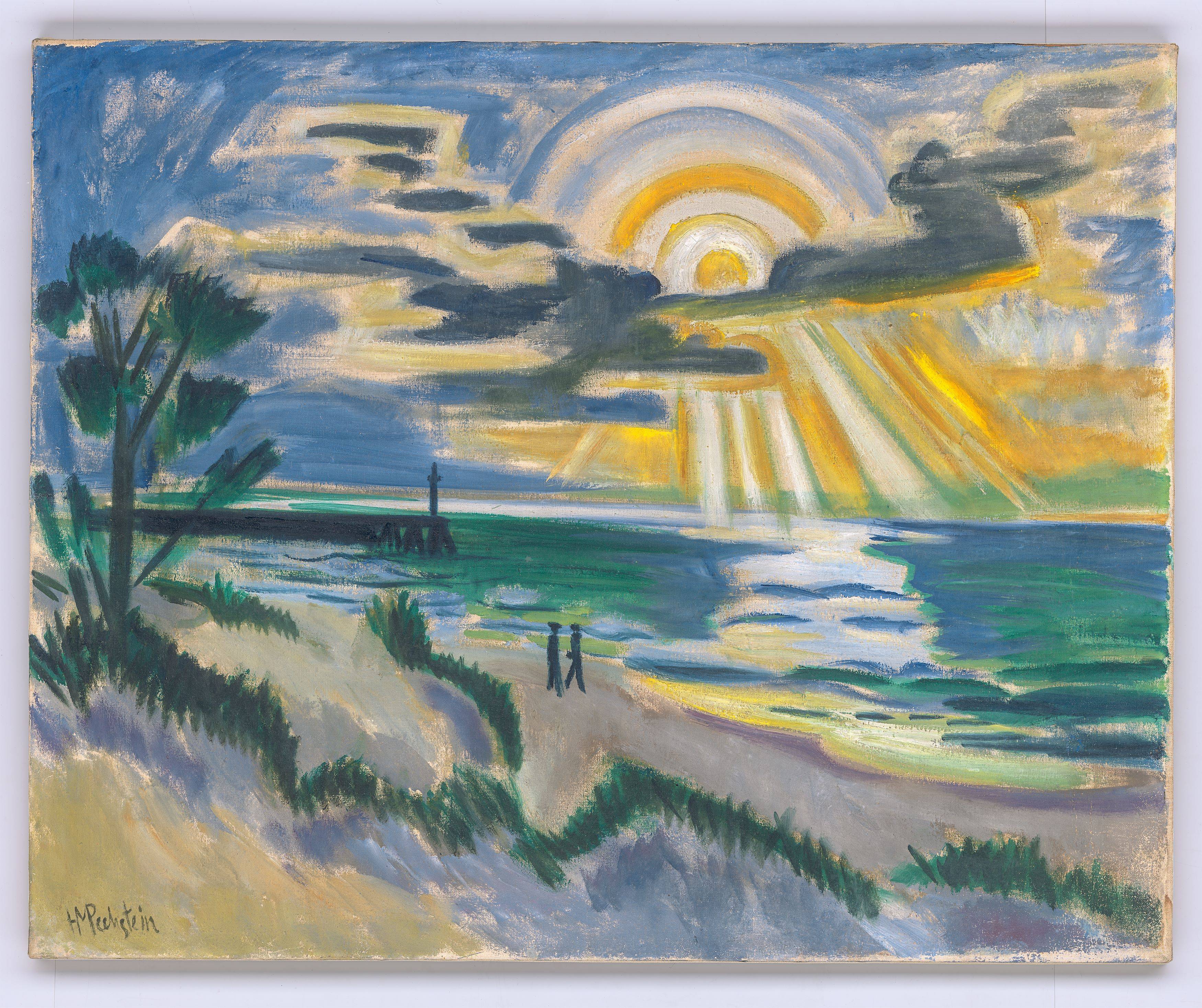 This picture shows the following artwork: Max Pechstein. ”Kalter Nachmittag” (Leba). 1921.