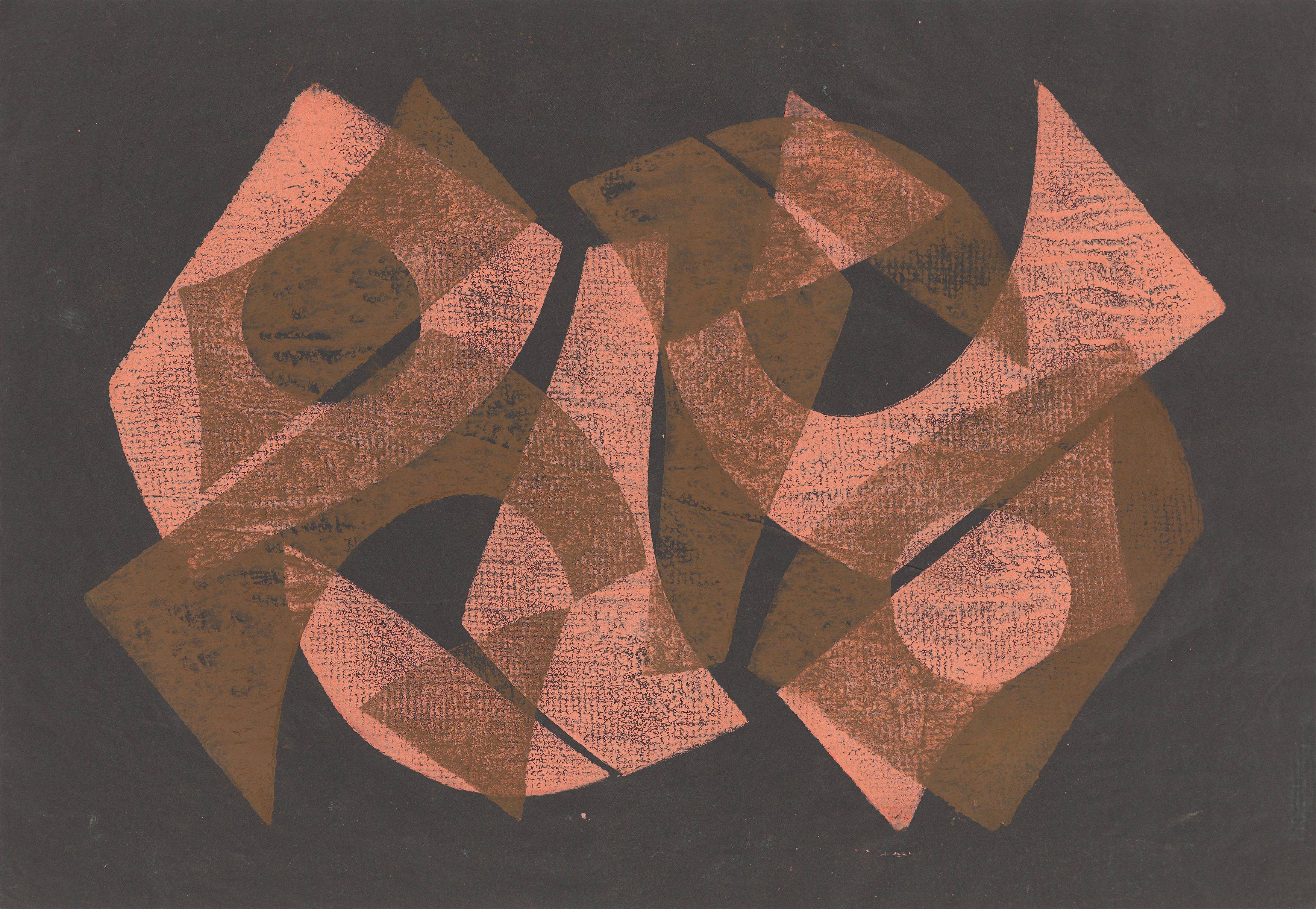 Auf diesem Bild ist das folgende Kunstwerk zu sehen: Hermann Glöckner. Aus: „10 Handdrucke“. 1963/74.