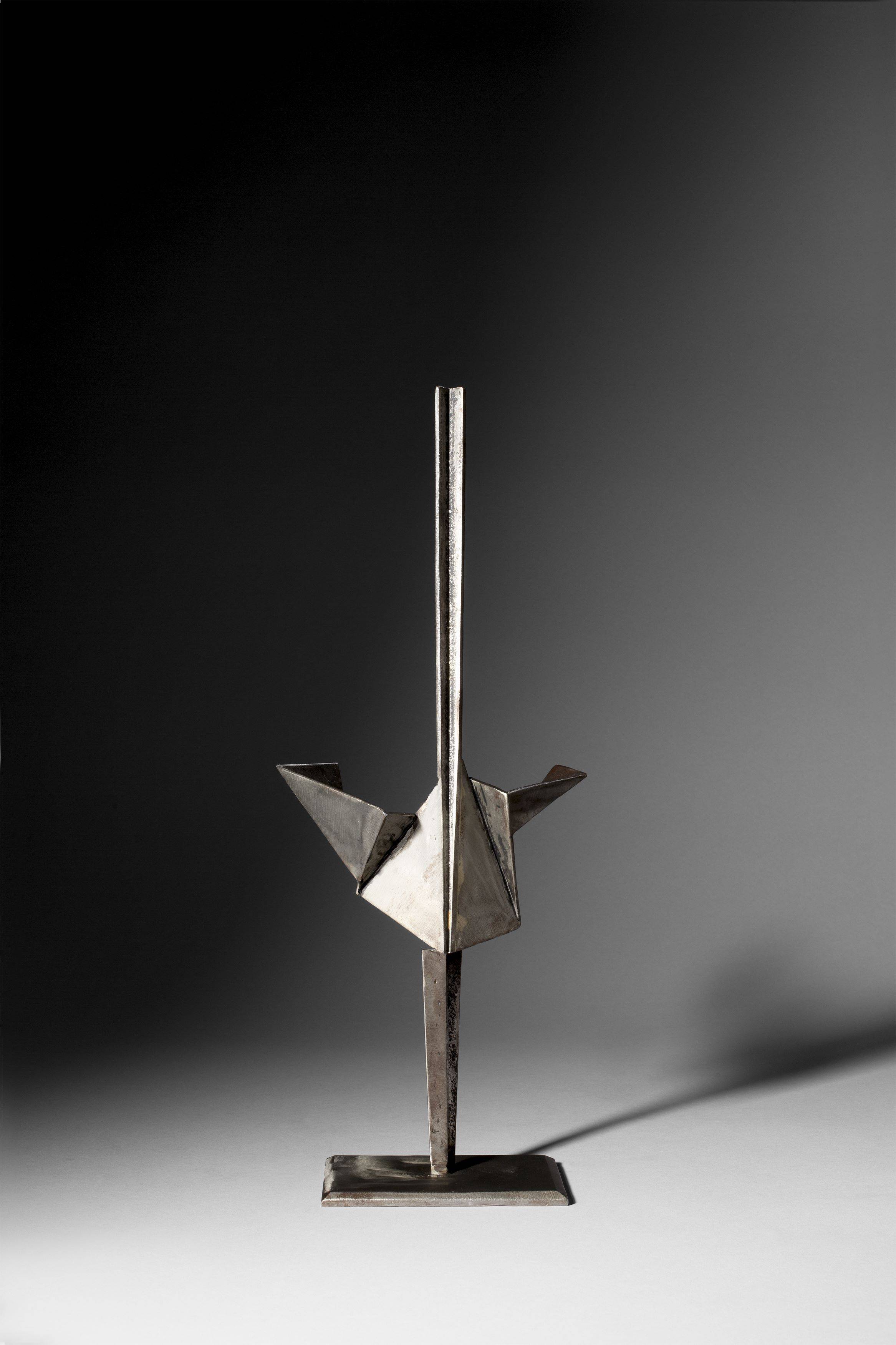 Auf diesem Bild ist das folgende Kunstwerk zu sehen: Hans Uhlmann. Arbeitsmodell zur Plastik vor der Deutschen Oper in Berlin. 1960/61.